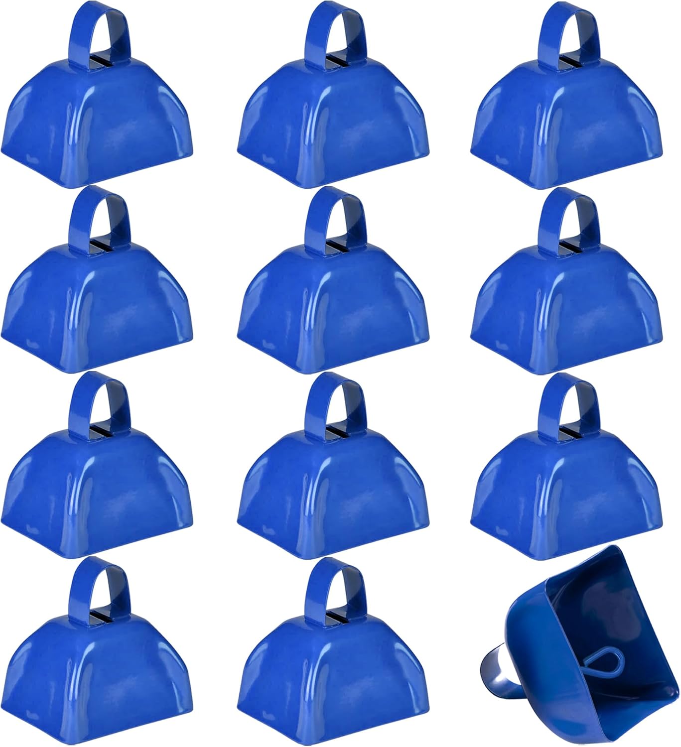Metal Cowbells - Blue 3 Inch Cow Bells Noise Makers Metal Cowbells - Blue 3 Inch Cow Bells Noise Makers