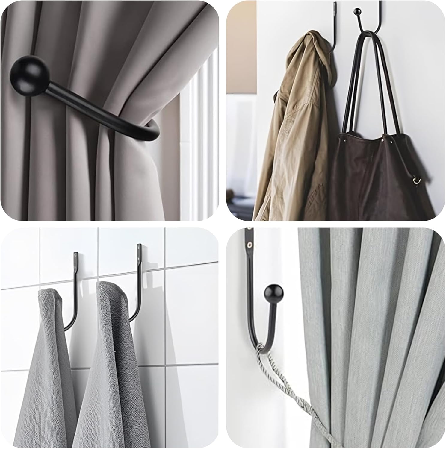 6 Pcs Curtain Holdbacks Curtain Tiebacks