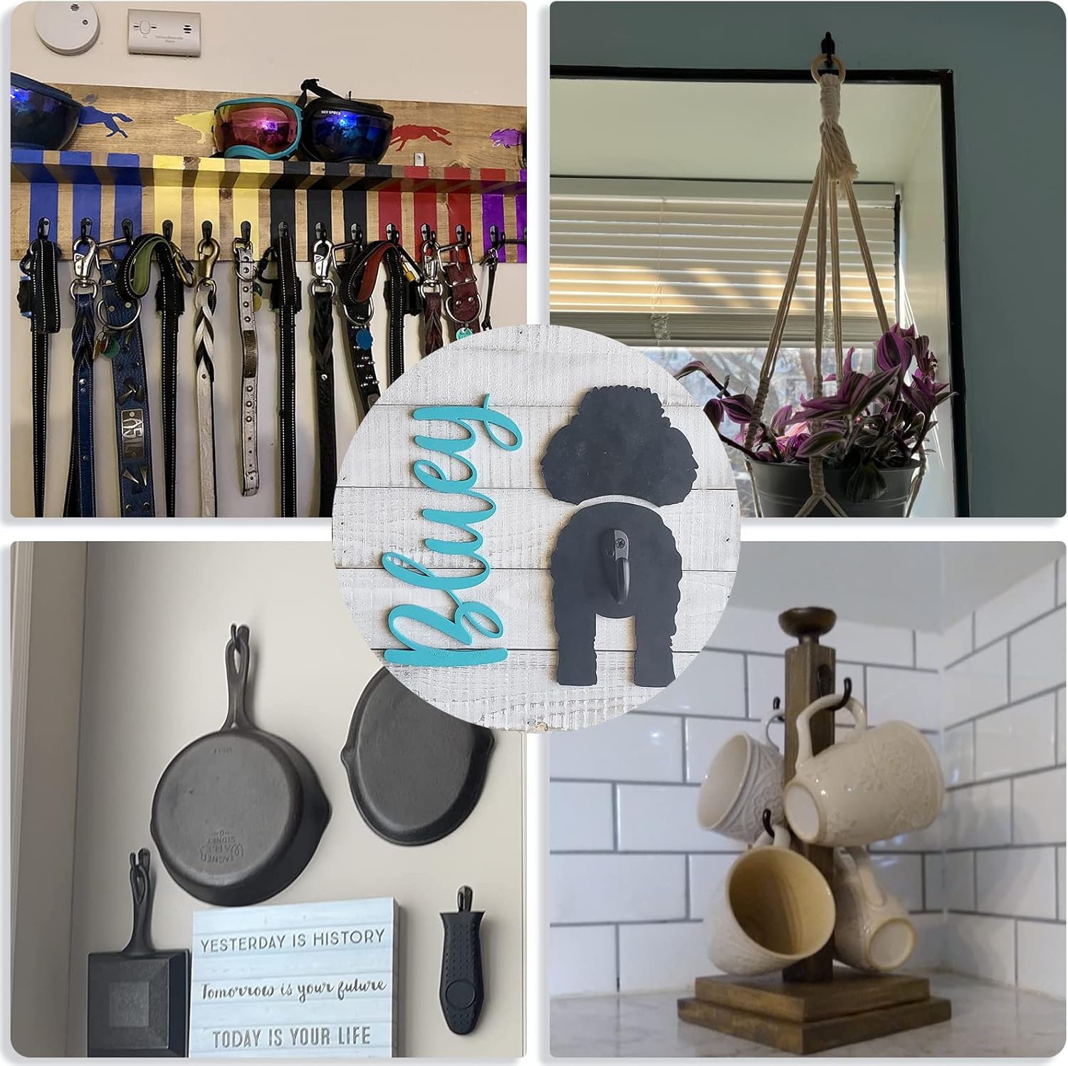 15PCS Coat Hooks Wall Mounted Single Prong Robe Hook for Hanging Towel Hooks with 30 Screws for Bags