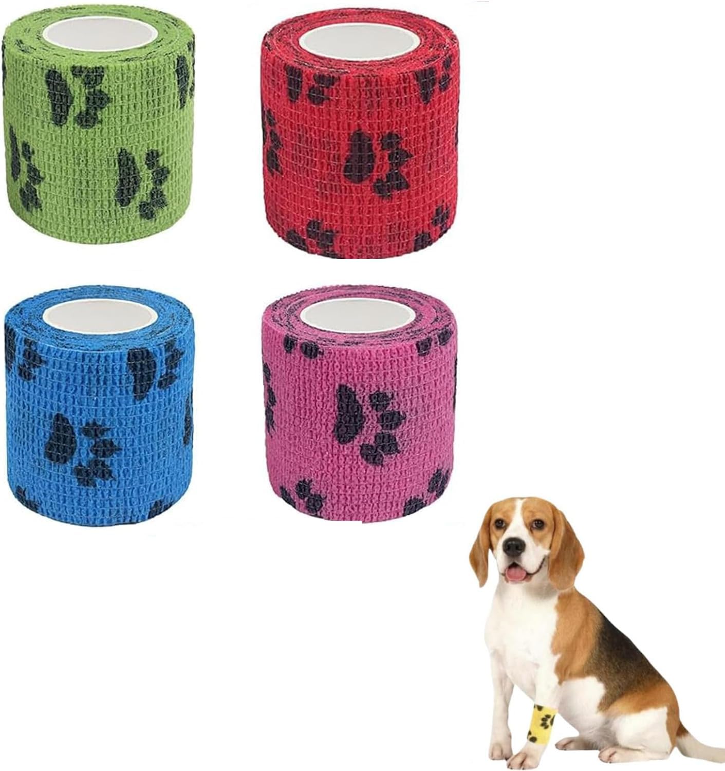 4 Rolls Pet Self Adhesive Bandage 4 Rolls Pet Self Adhesive Bandage
