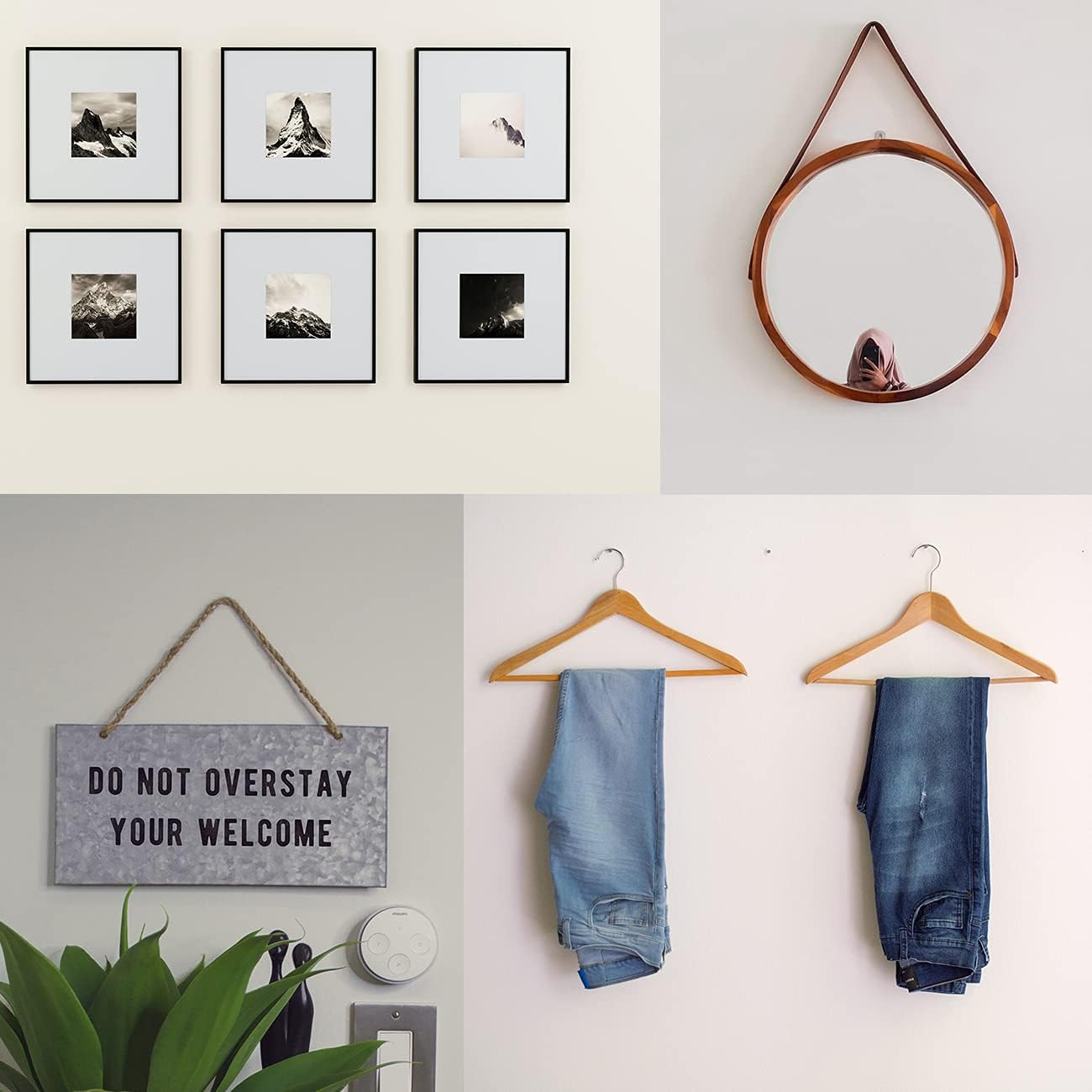 60Pcs Picture Hanging Nails 30 Lbs Brass Head Nails for Hanging