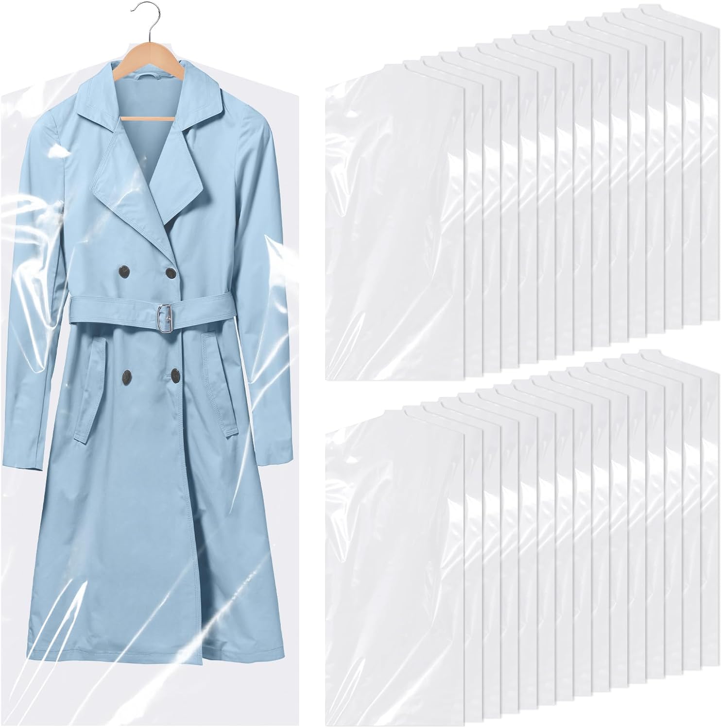 30 Pack Clear Garment Bags 30 Pack Clear Garment Bags