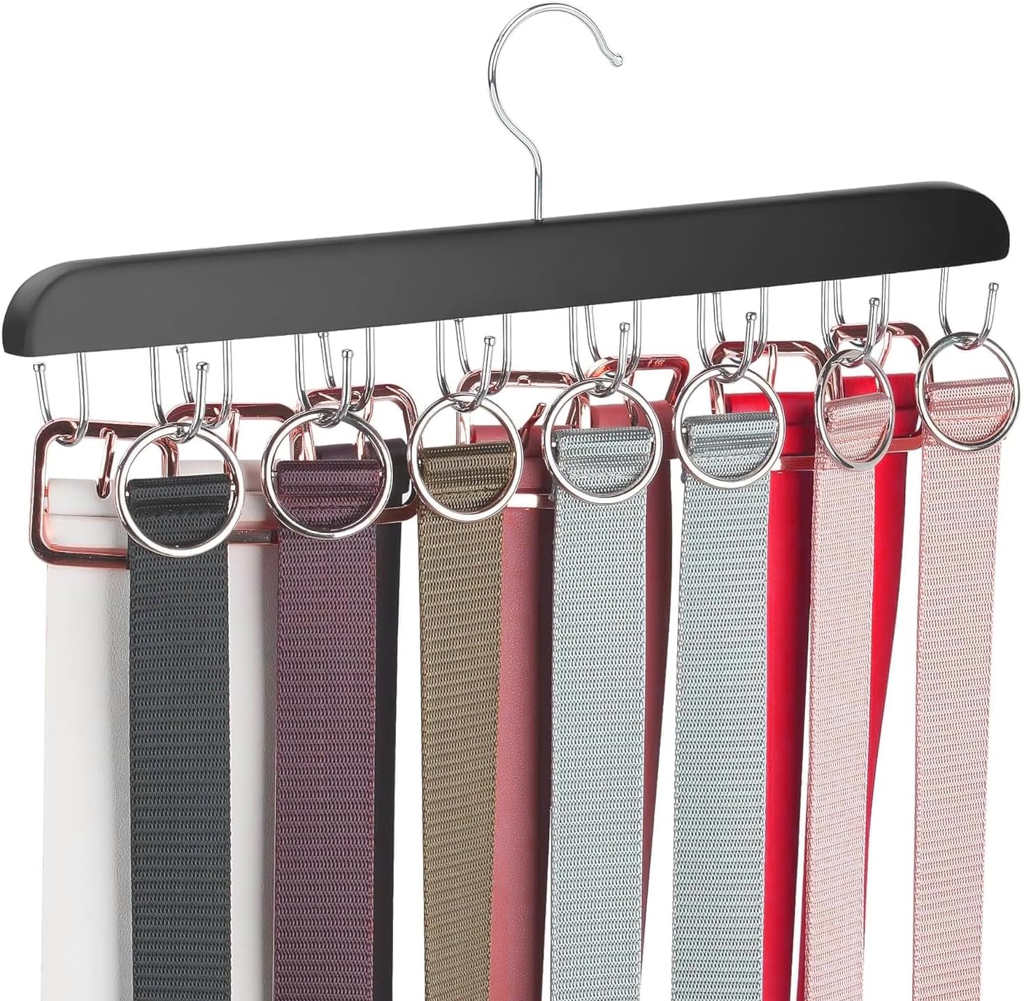 Belt Hanger Belt Organizer Tie Rack Tank Top Bra Hanger Tie Hanger Bra Organizer for Closet with 14 Hooks Belt Hanger Belt Organizer Tie Rack Tank Top Bra Hanger Tie Hanger Bra Organizer for Closet with 14 Hooks