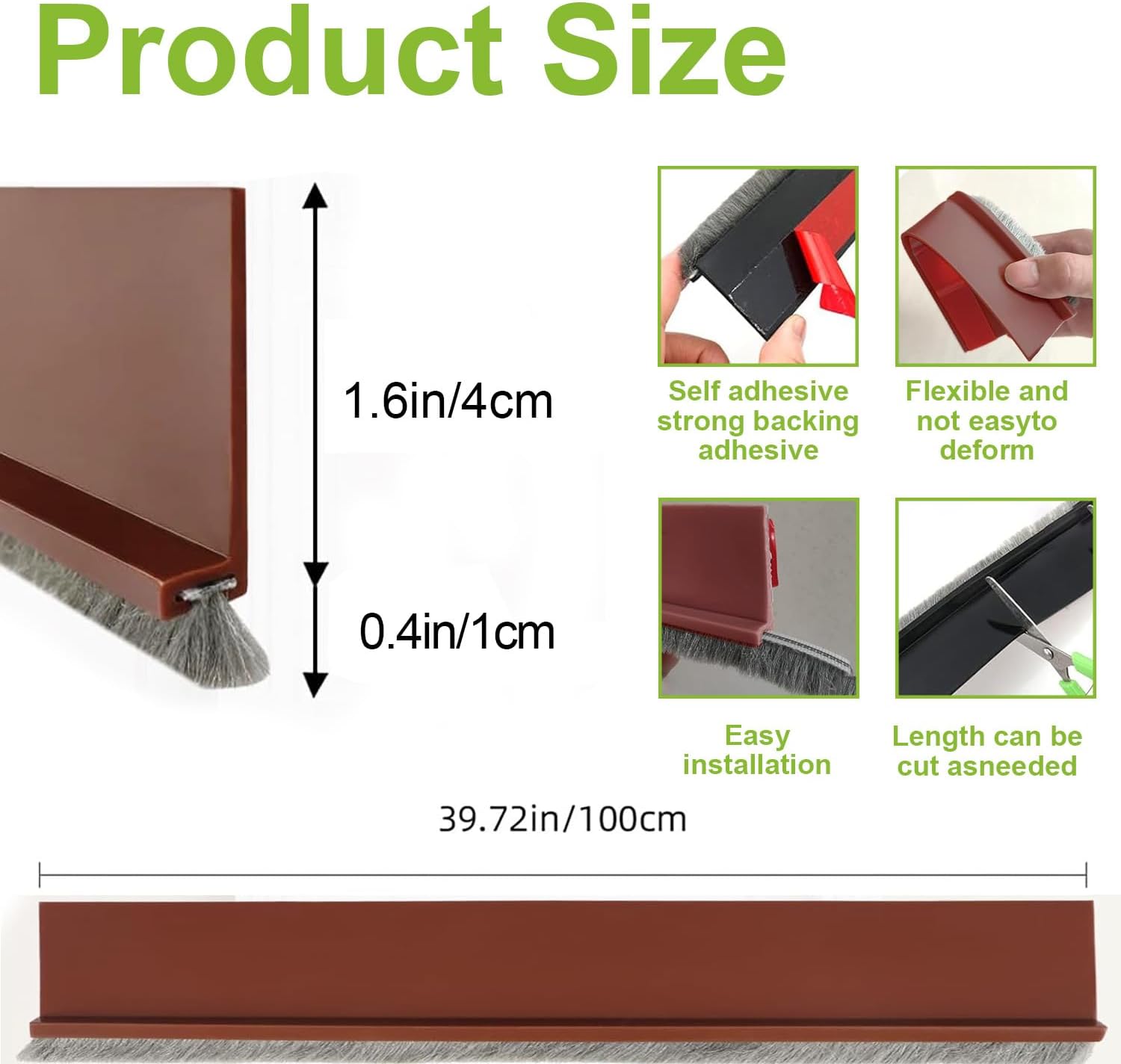 2 PCS Door Brush Bottom