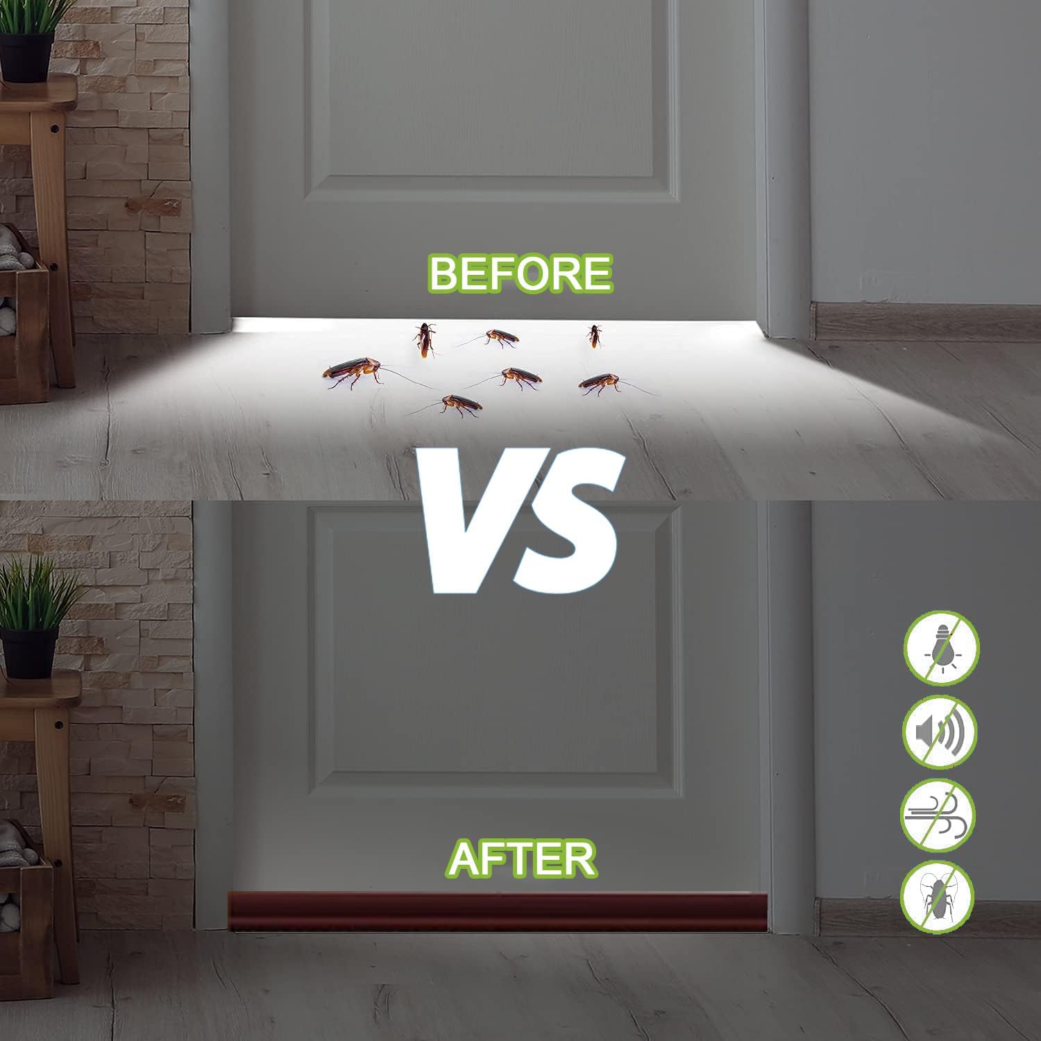 2 PCS Door Brush Bottom