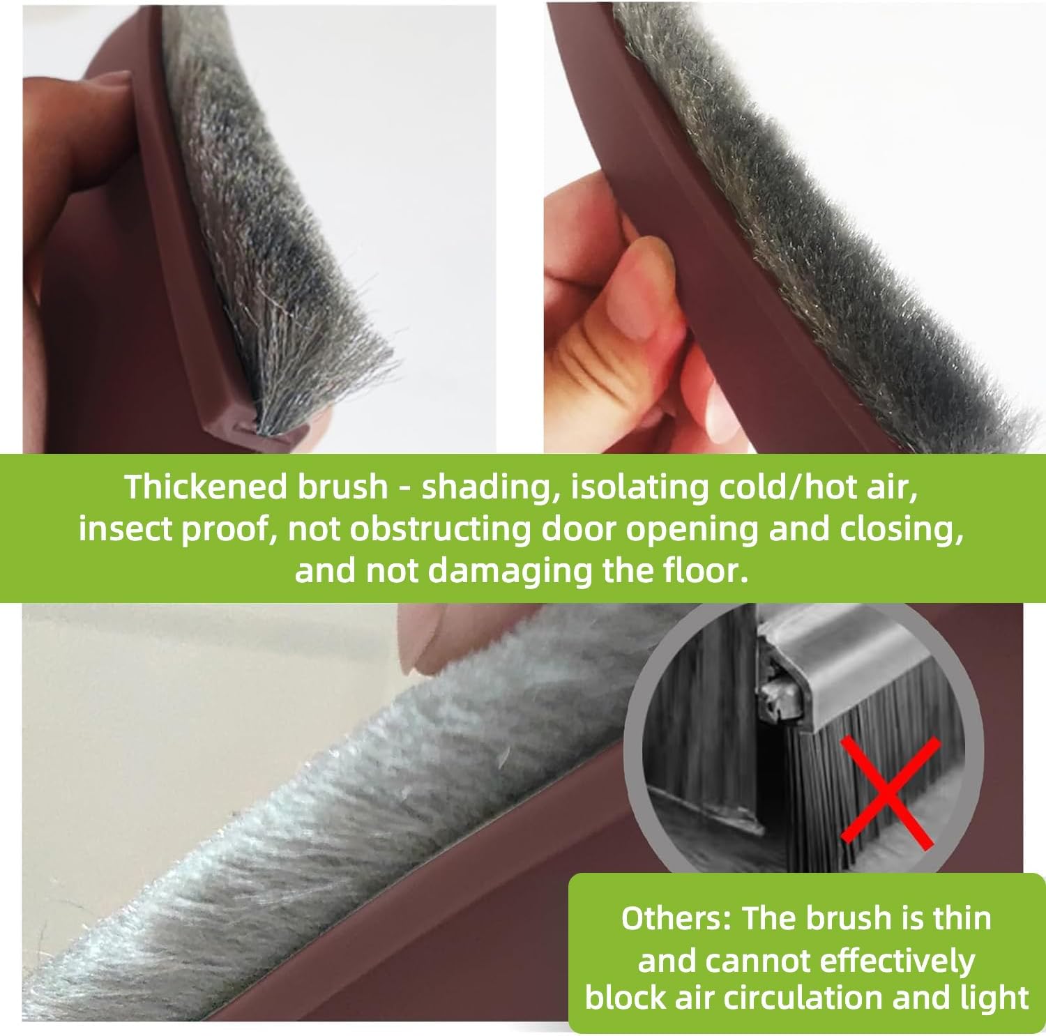 2 PCS Door Brush Bottom