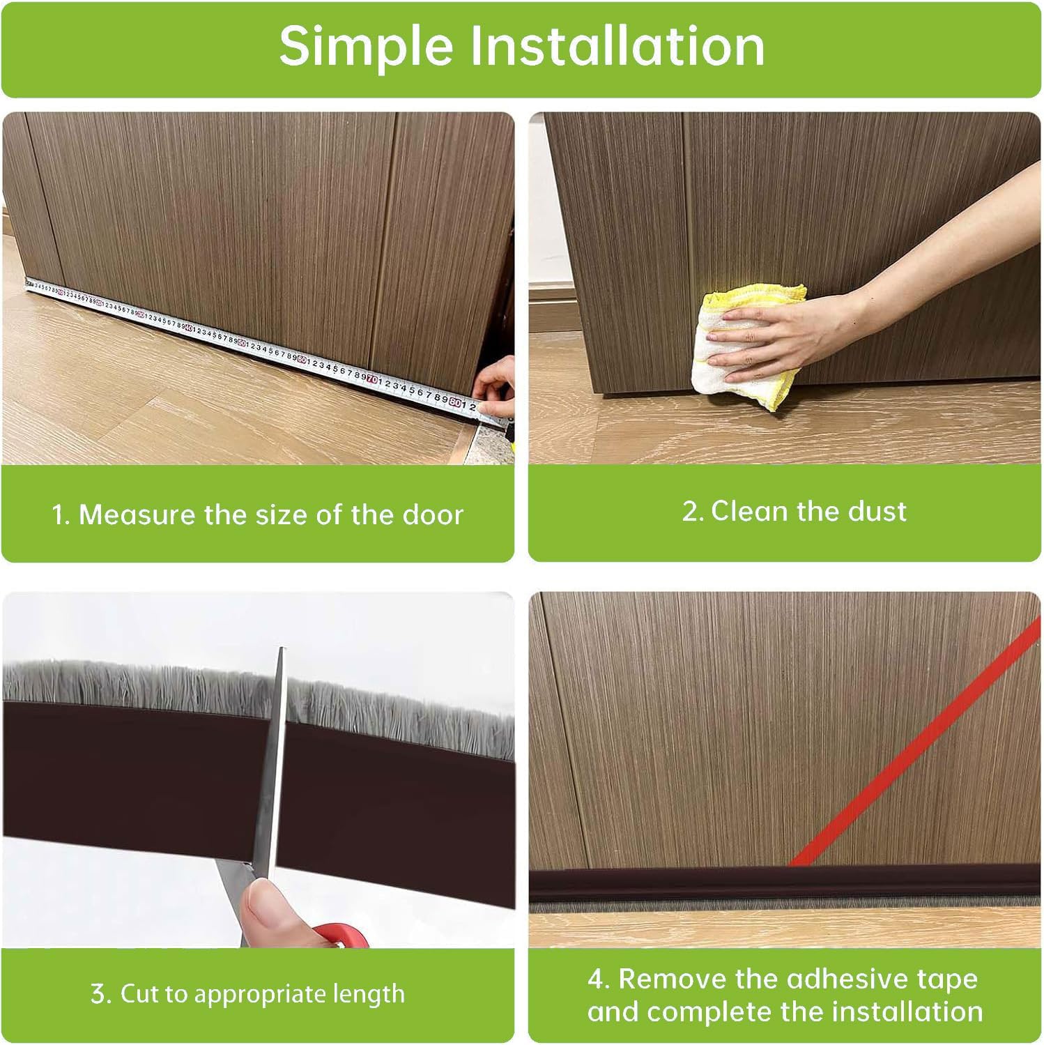 2 PCS Door Brush Bottom