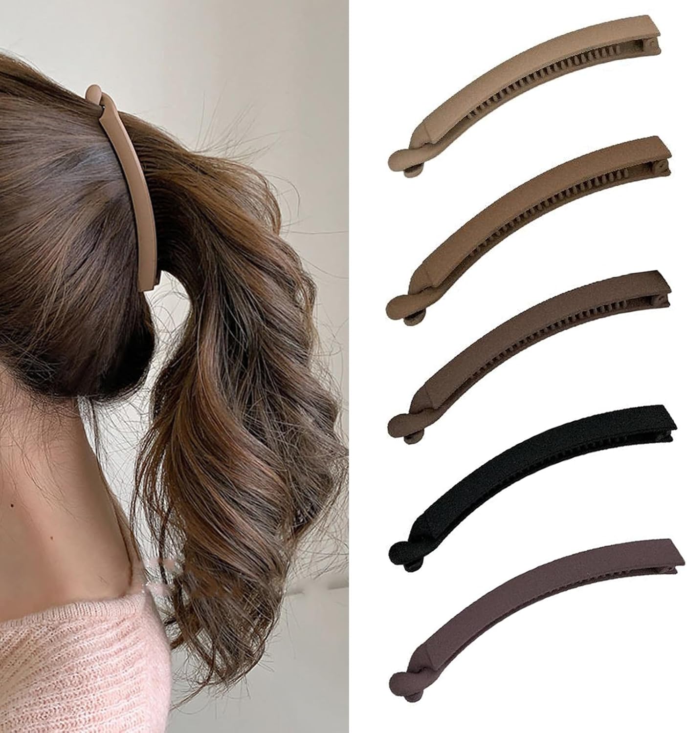 5 Pcs Banana Clip Vintage Hair Clips for Thin Hair Women Banana Clips for Thin Hair Strong Hold Banana Clips Hair Ponytail No Slip Clip Fine Hair Accessories for Women 5 Pcs Banana Clip Vintage Hair Clips for Thin Hair Women Banana Clips for Thin Hair Strong Hold Banana Clips Hair Ponytail No Slip Clip Fine Hair Accessories for Women