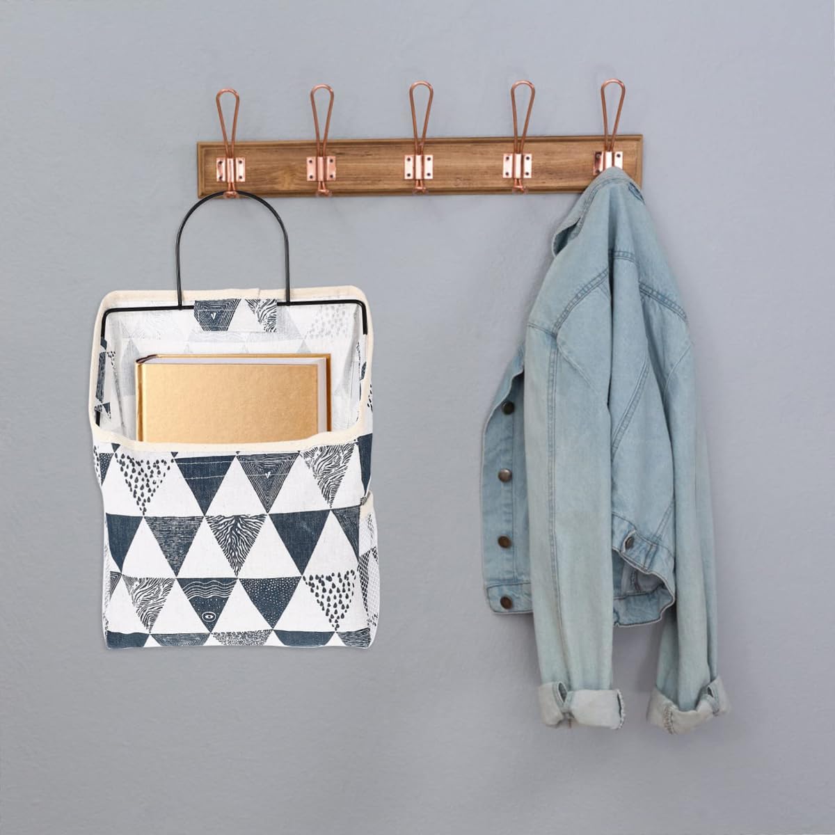 Single pocket wall hanging fabric organizer