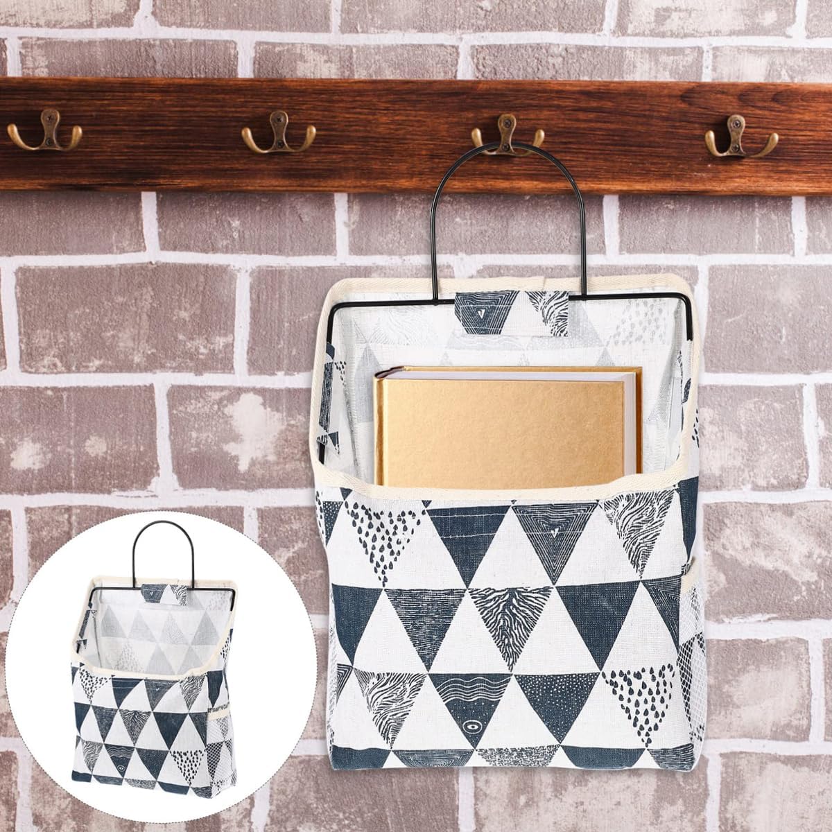 Single pocket wall hanging fabric organizer