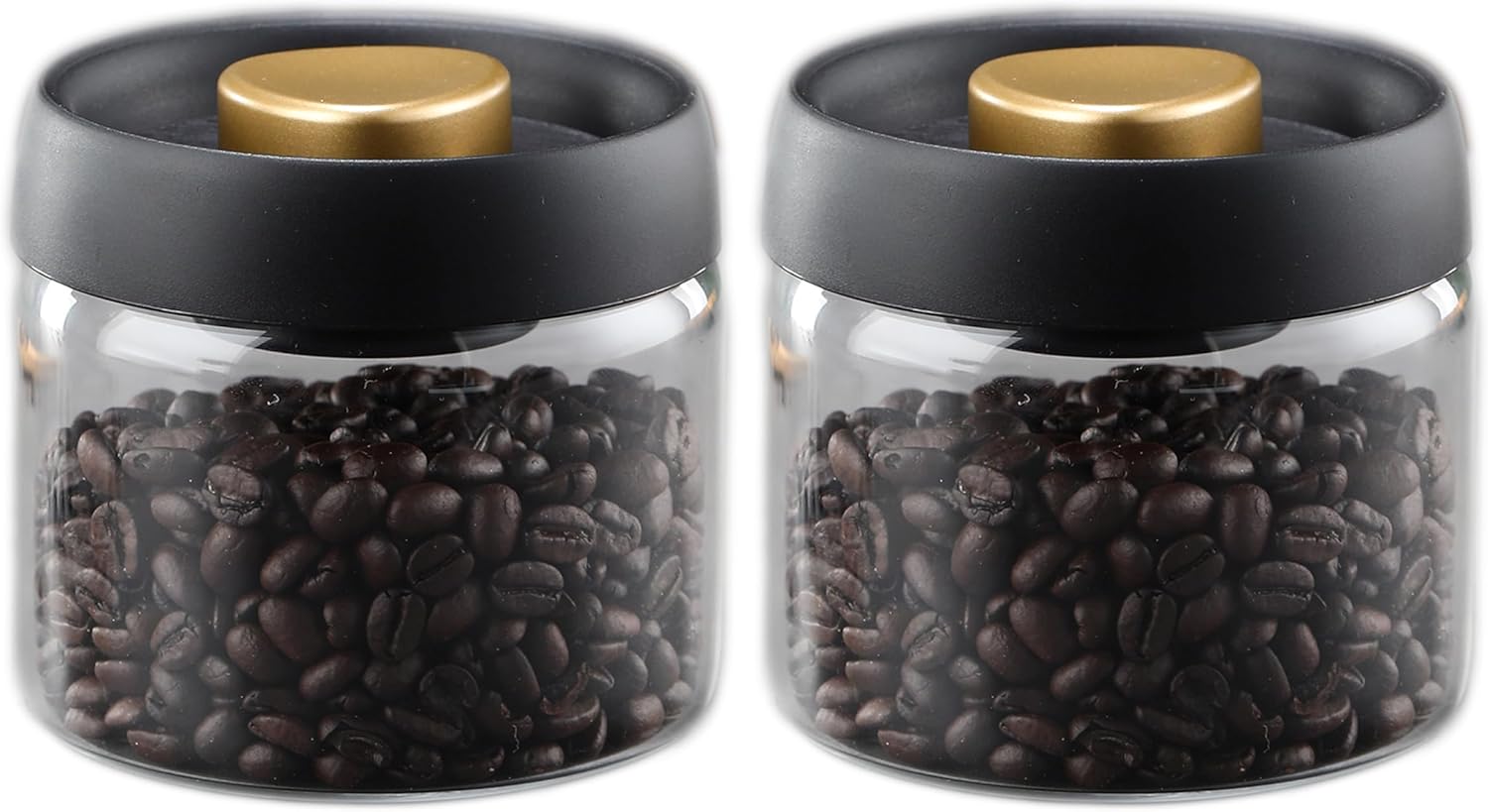 Airtight Borosilicate Glass Coffee Bean Storage Container with Vacuum Sealed Lid Airtight Borosilicate Glass Coffee Bean Storage Container with Vacuum Sealed Lid