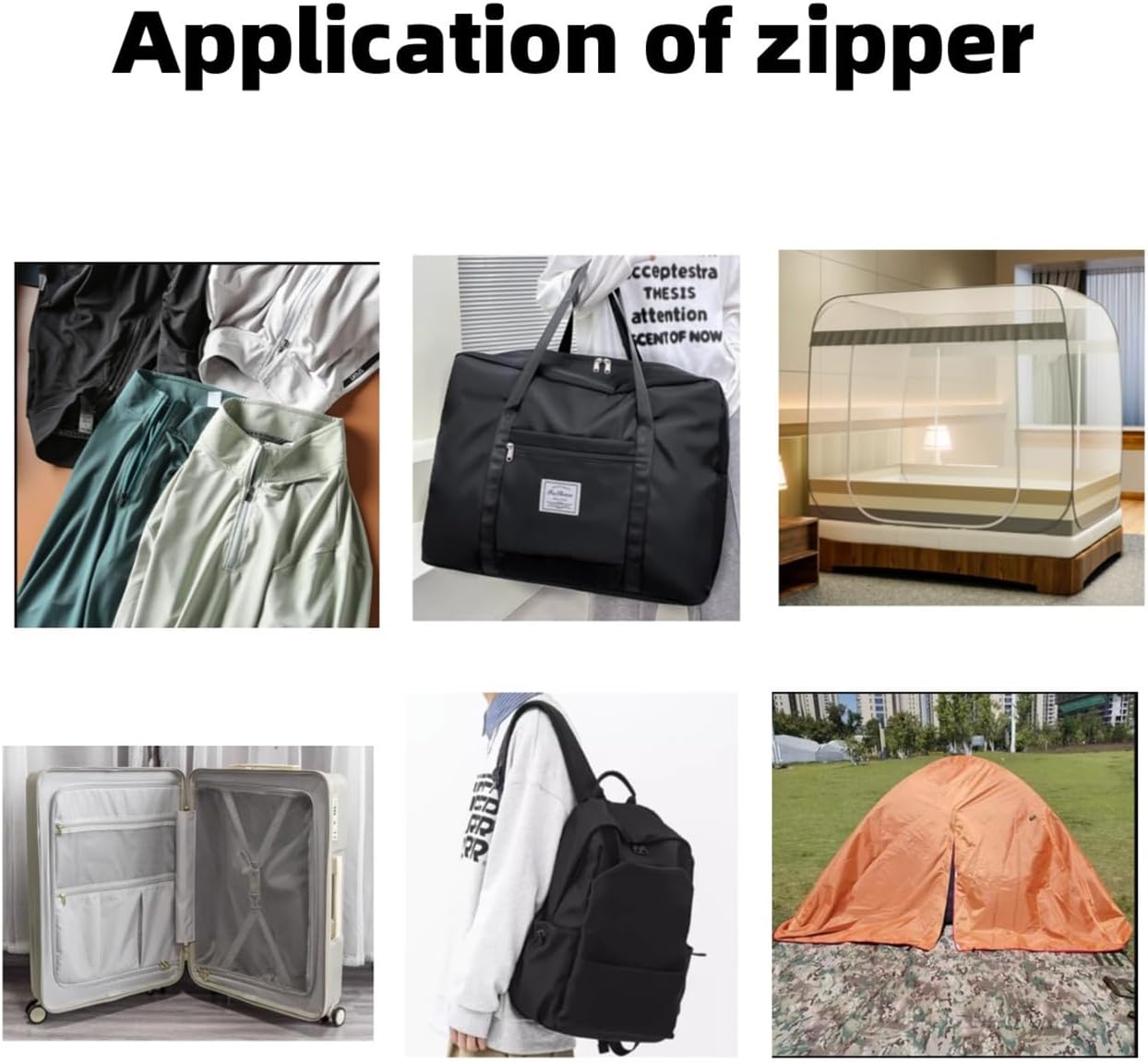 10 Yards 360 Inches Bulk Zippers