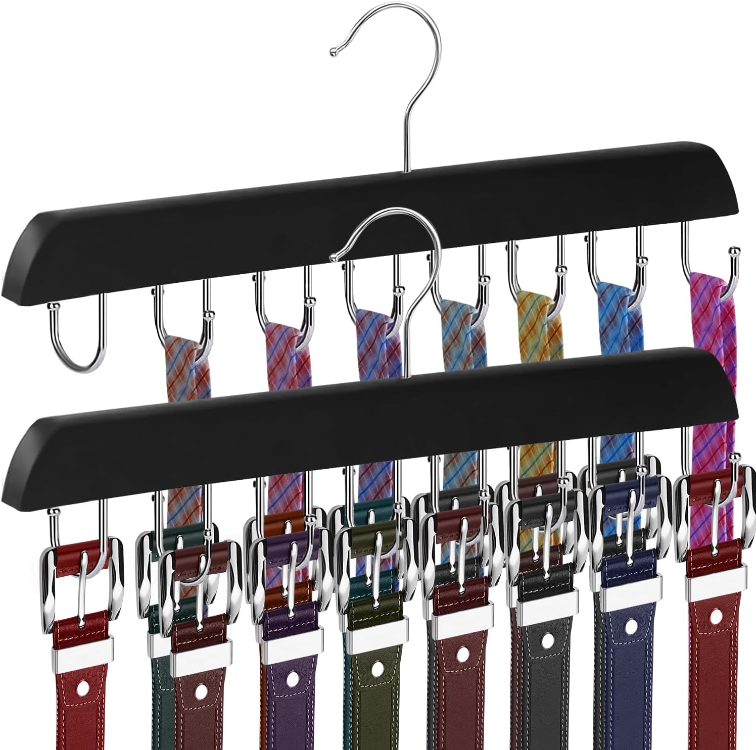 Belt Hanger Belt Organizer Tie Rack Tank Top Bra Hanger Tie Hanger Bra Organizer for Closet with 14 Hooks Belt Hanger Belt Organizer Tie Rack Tank Top Bra Hanger Tie Hanger Bra Organizer for Closet with 14 Hooks