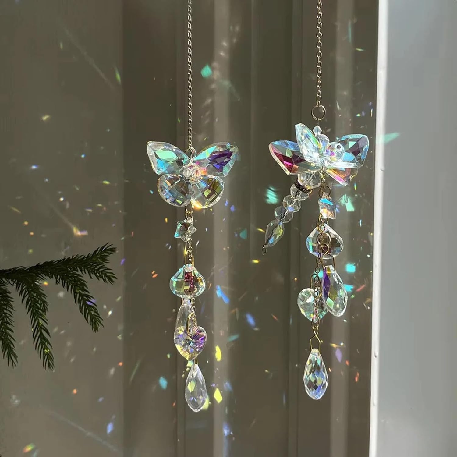 Crystal Butterfly Sun Catcher Window Hanging Decoration Rainbow Maker Crystal Butterfly Sun Catcher Window Hanging Decoration Rainbow Maker