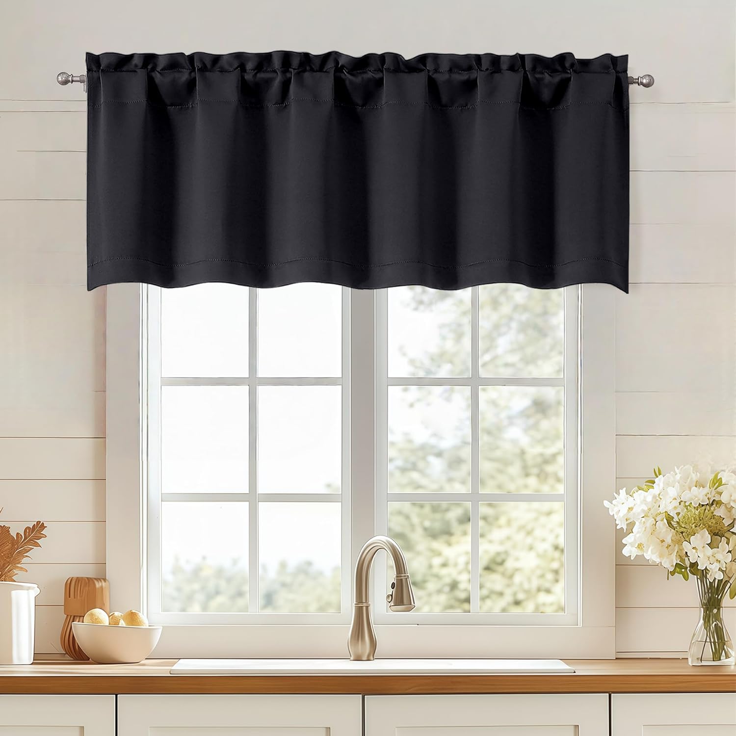 Black Valances for Windows