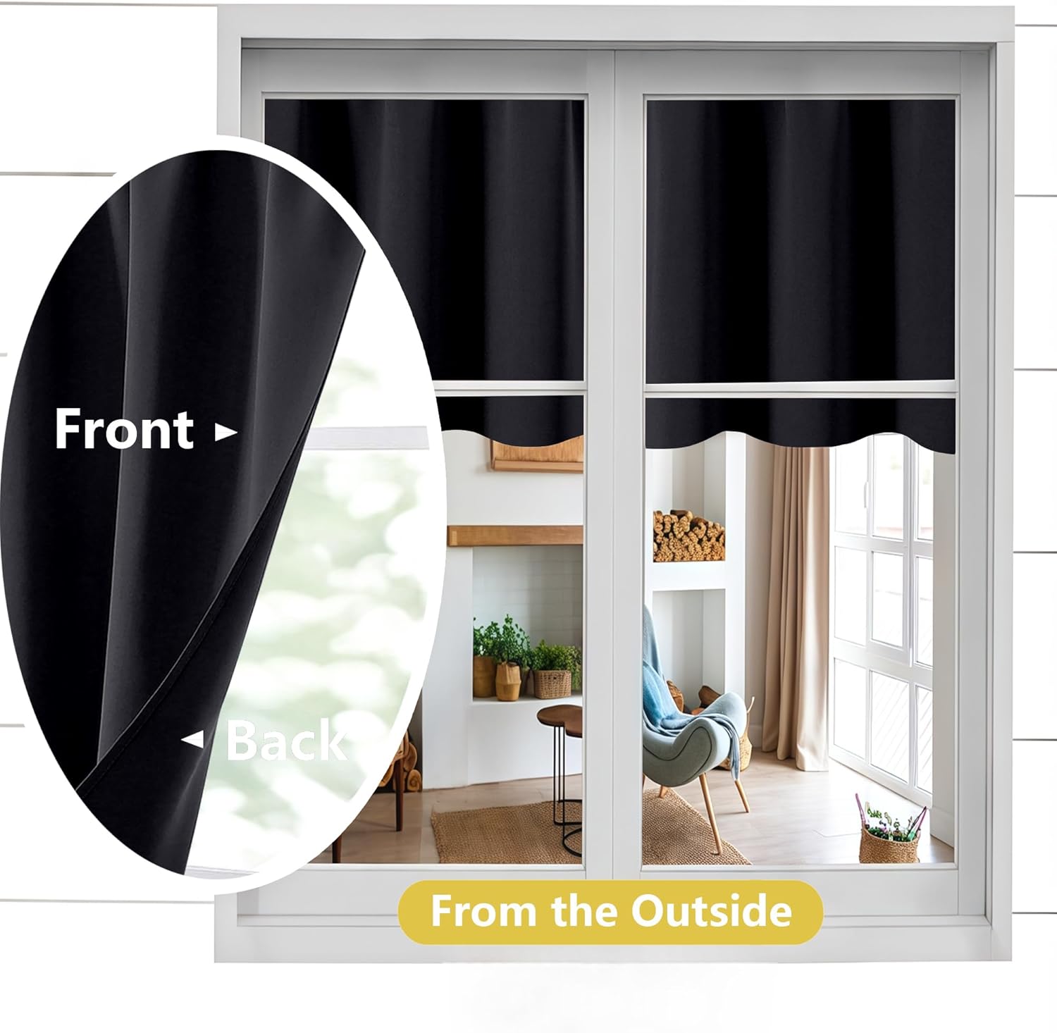 Black Valances for Windows