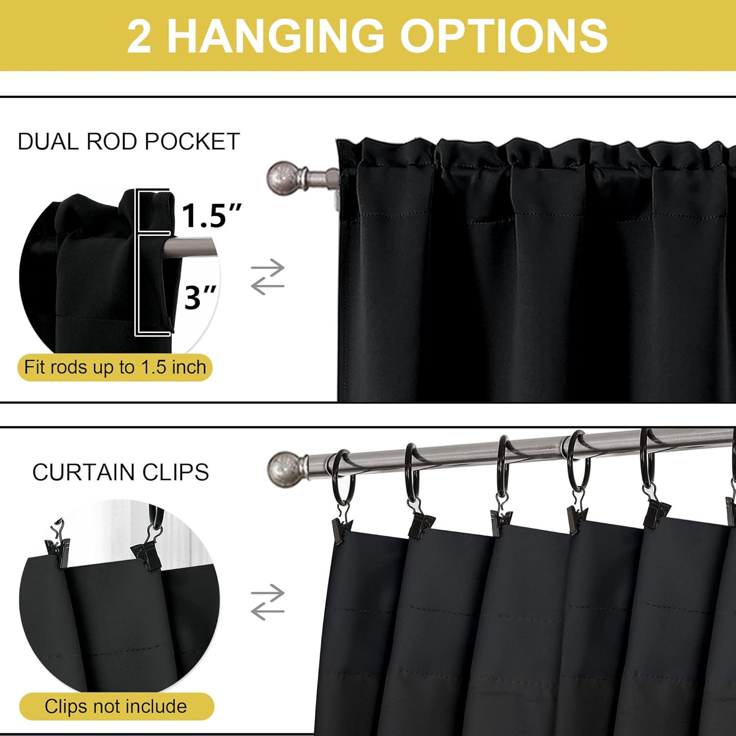 Black Valances for Windows