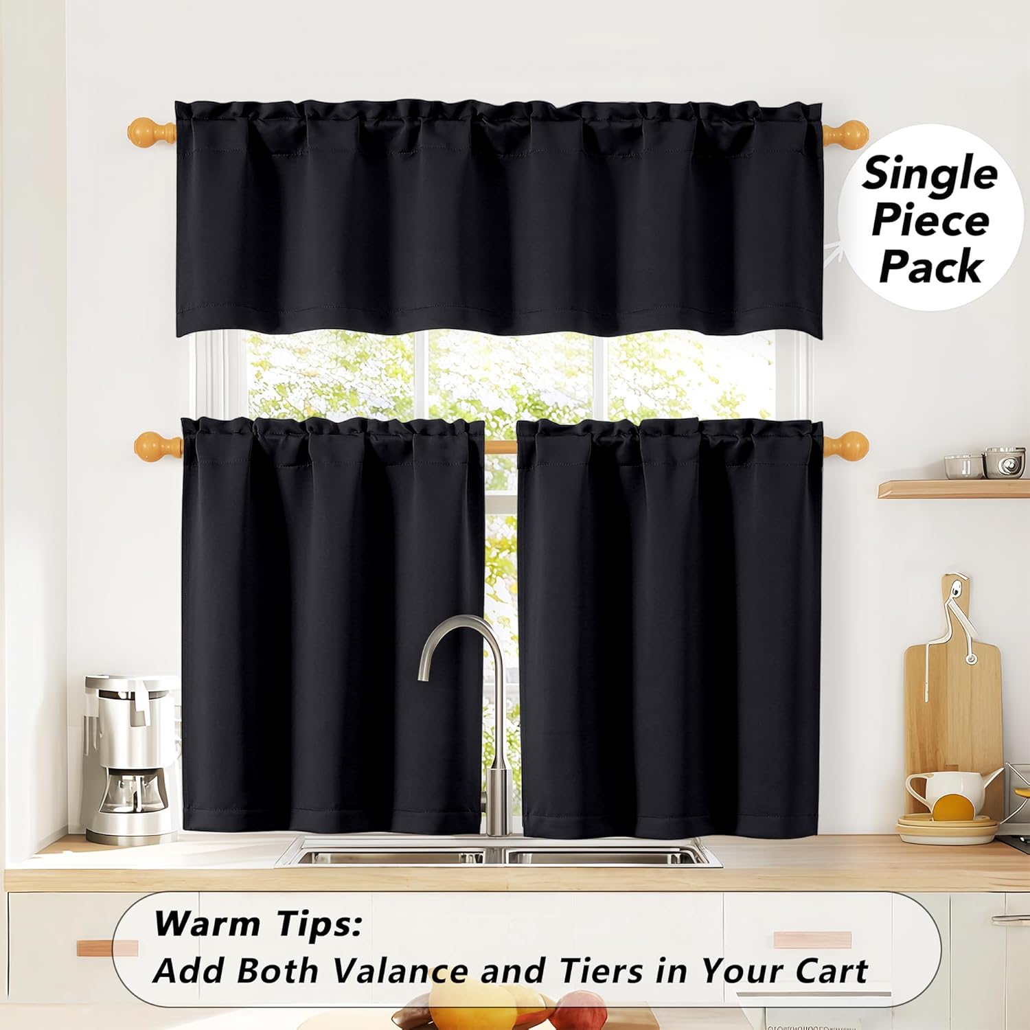 Black Valances for Windows