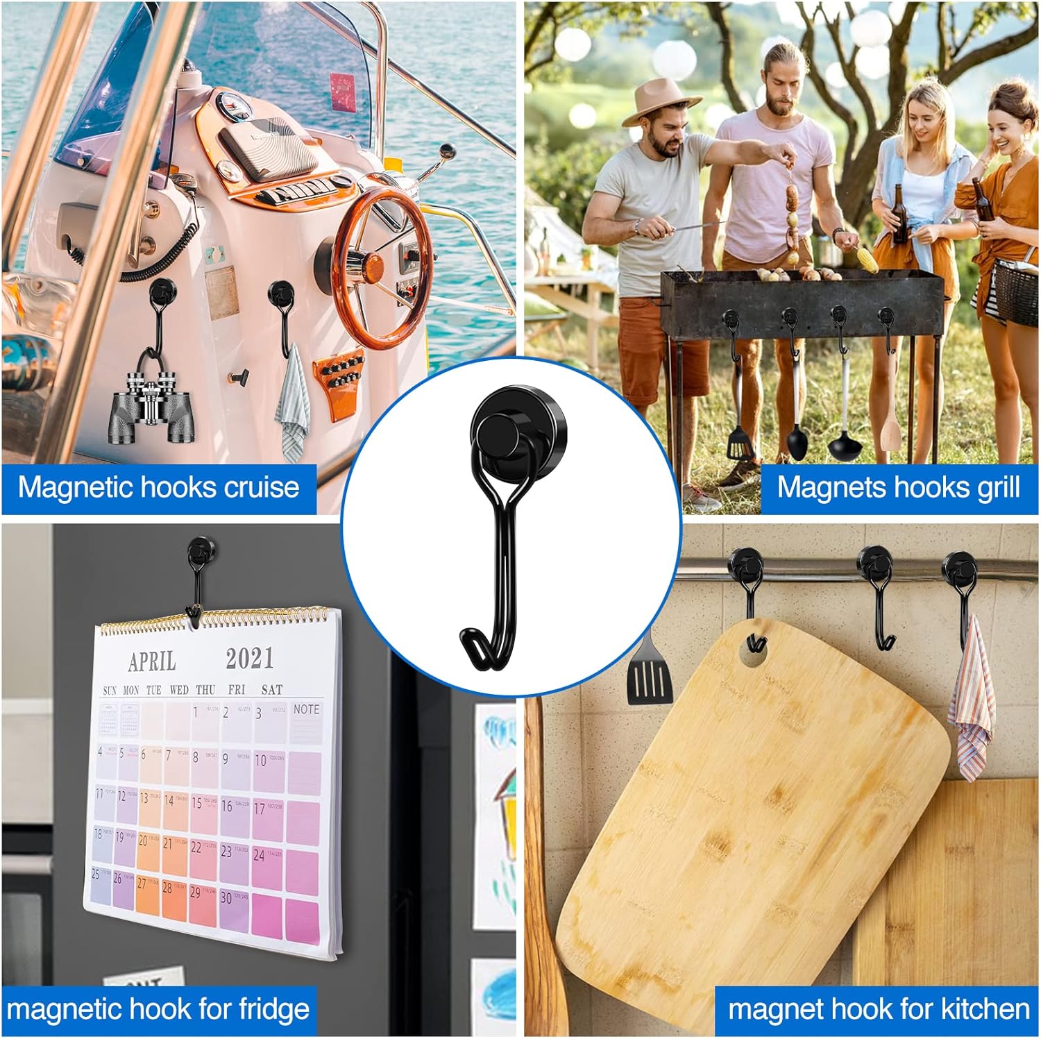 Black Magnet Hooks