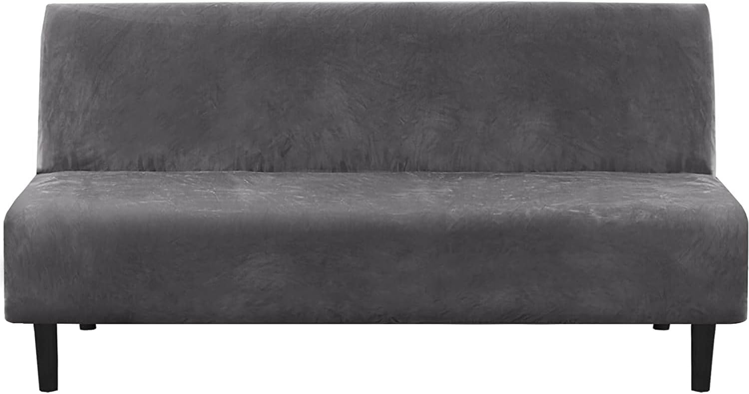 Real Velvet Futon Cover Armless Sofa Covers Bed Stretch Couch Slipcover Furniture Protector Thick Soft Fabric Form Fitted Stay in Place Real Velvet Futon Cover Armless Sofa Covers Bed Stretch Couch Slipcover Furniture Protector Thick Soft Fabric Form Fitted Stay in Place