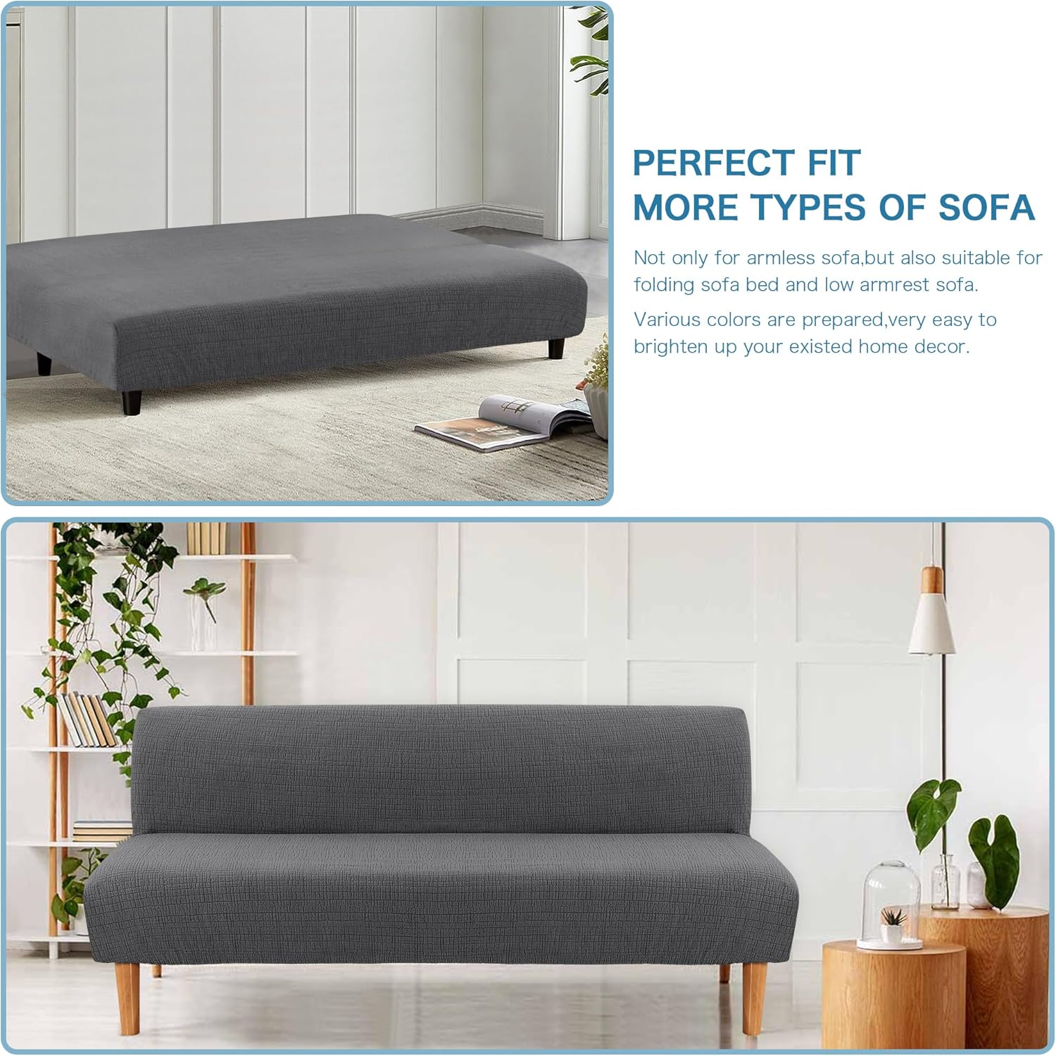 100% Waterproof Armless Futon Cover