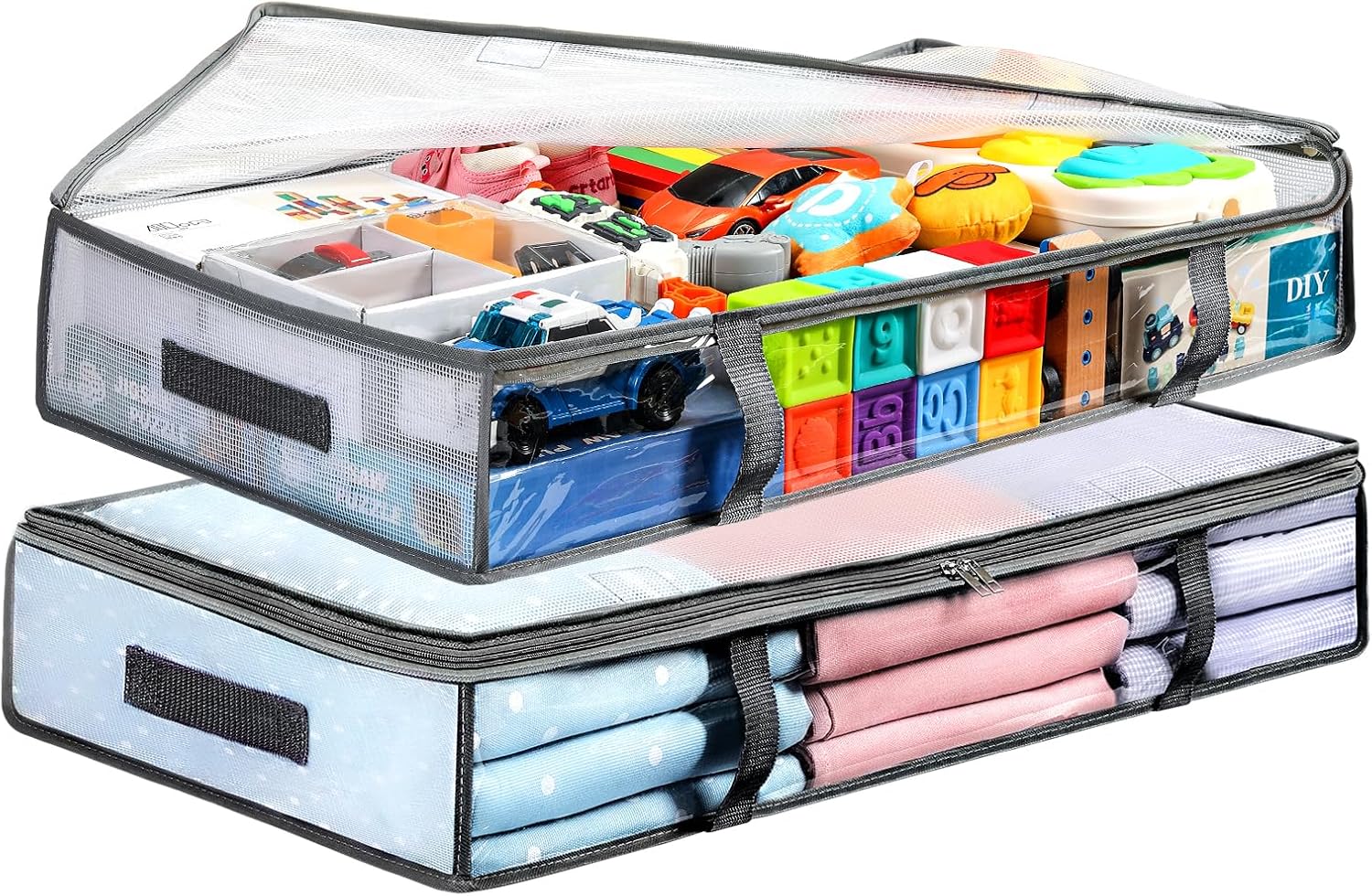 2 Pack Under Bed Storage Containers Bins