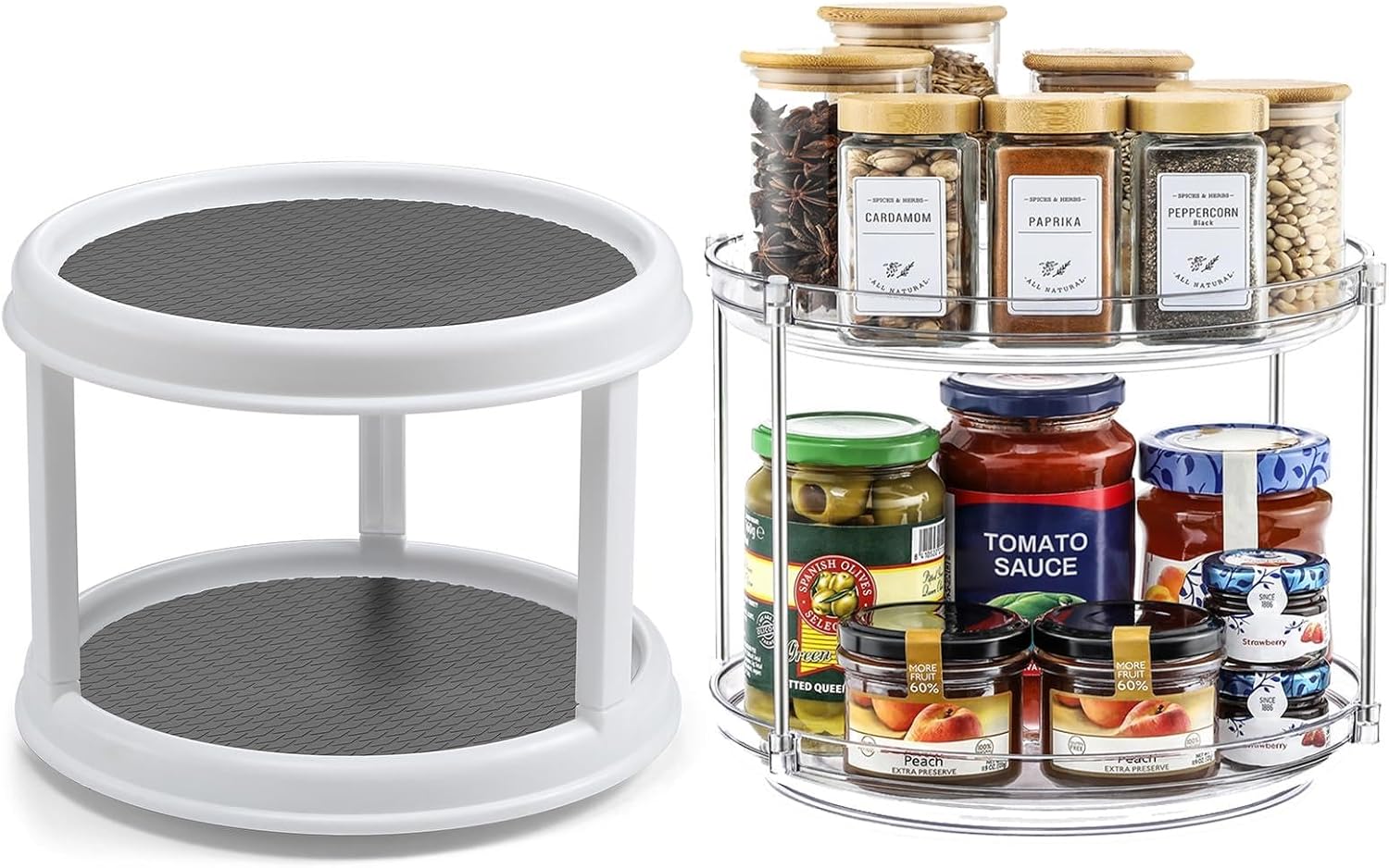 1 Pack 2 Tier Acrylic Clear Lazy Susan 1 Pack 2 Tier Acrylic Clear Lazy Susan