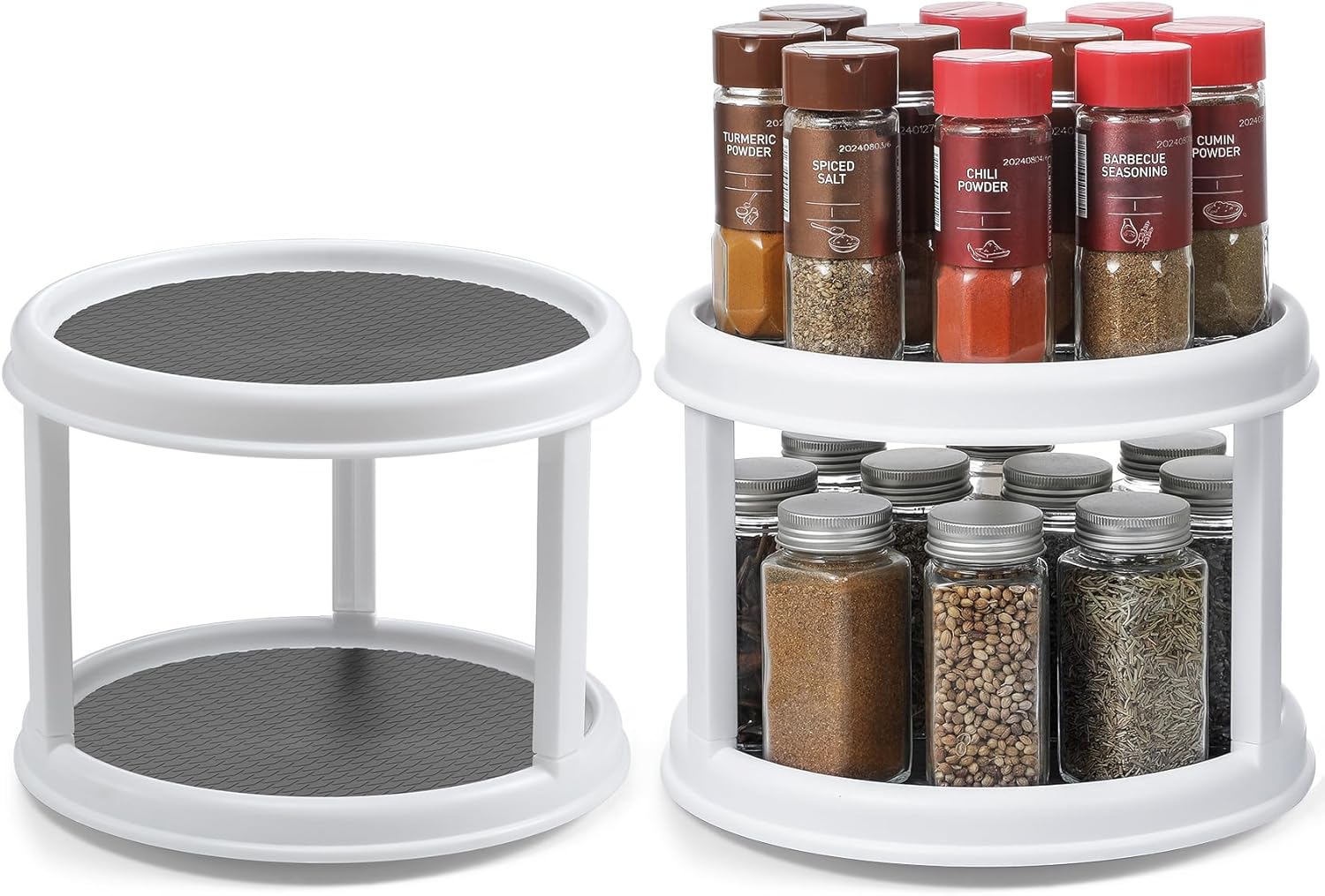 1 Pack 2 Tier Acrylic Clear Lazy Susan