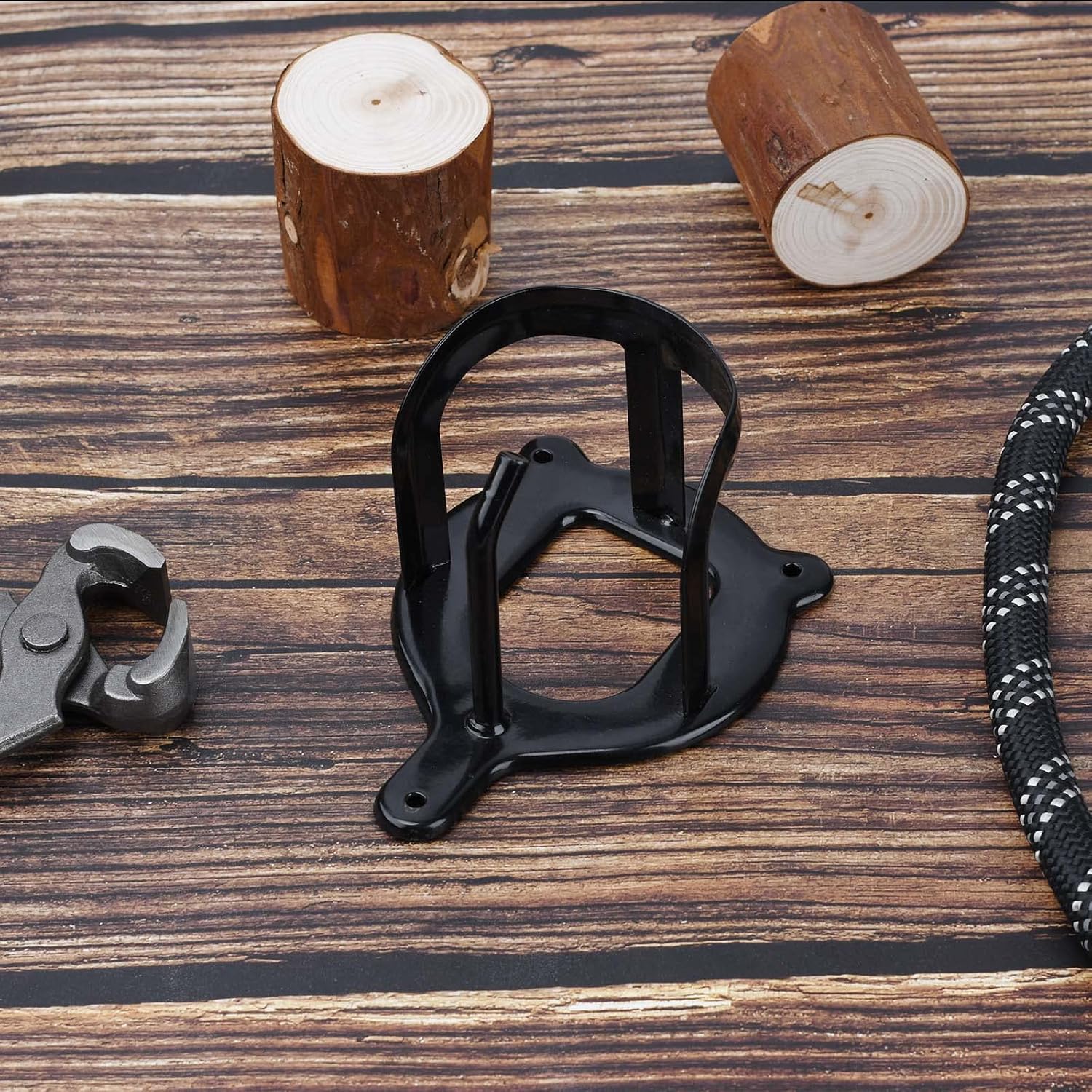 6 Counts Horse Bridle Rack Bracket Hooks Metal Halter Hanger with Tubes and Screws for Barn Supplies