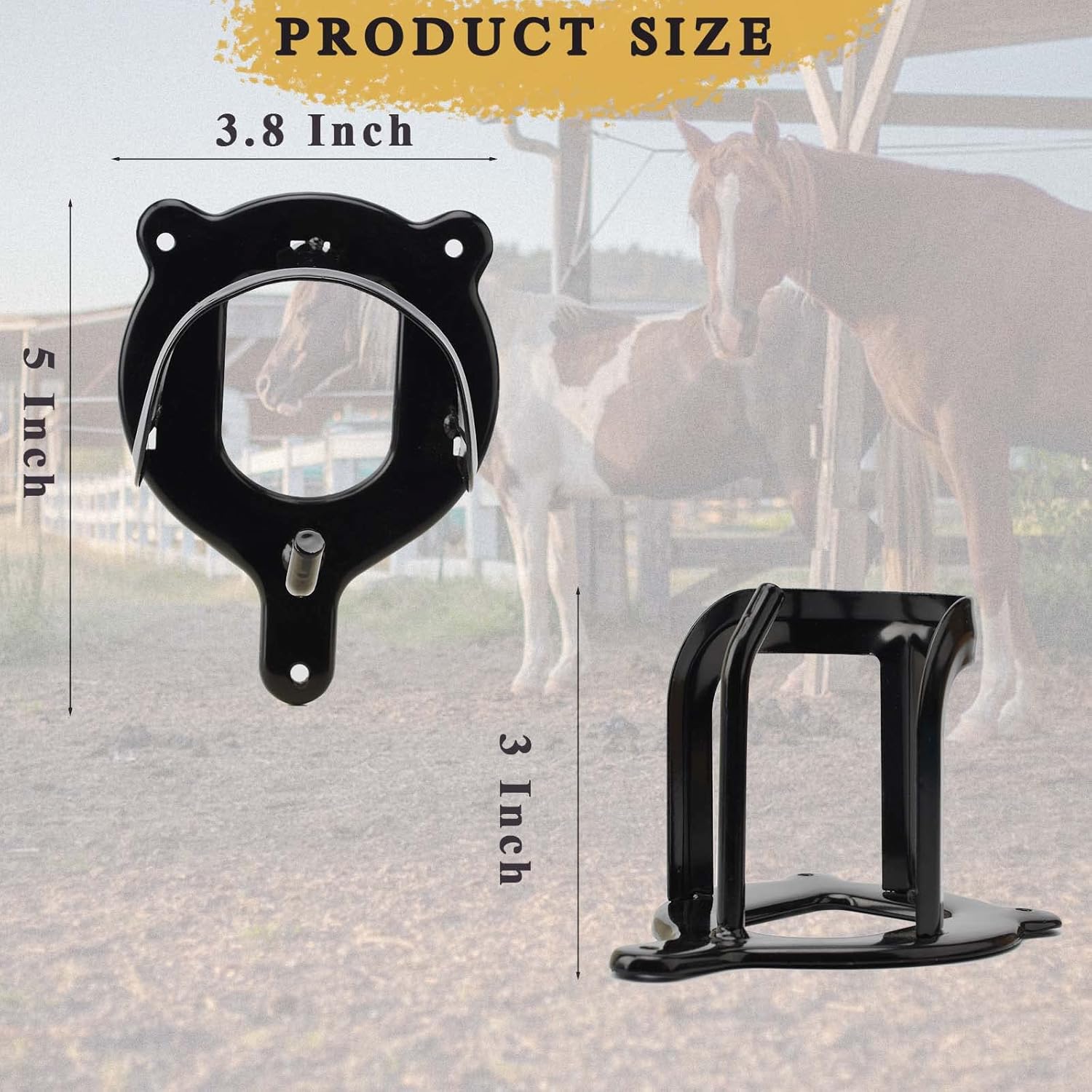 6 Counts Horse Bridle Rack Bracket Hooks Metal Halter Hanger with Tubes and Screws for Barn Supplies