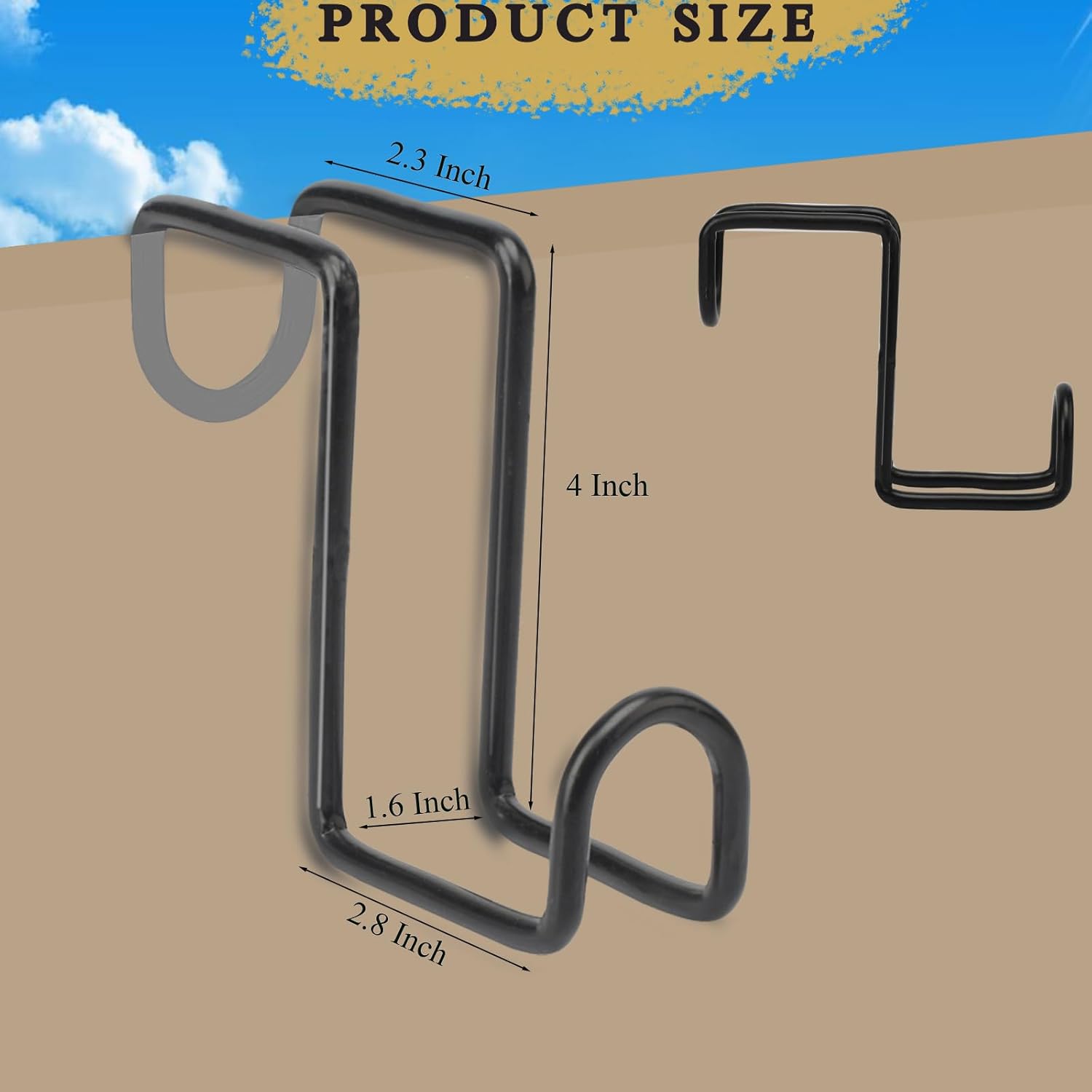 2PCS 4 Inch Tack Hook Heavy Duty Metal Birdle Water Bucket Hanger for Hanging Horse Bridles