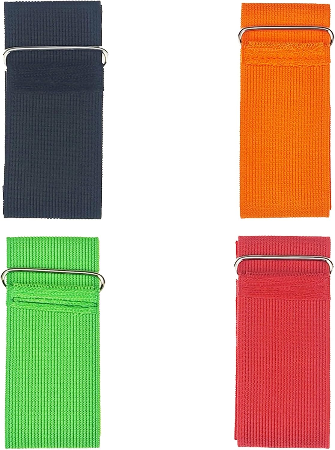 4 Pack 3 Legged Race Bands Colorful Firm Elastic for Outdoor Fun (4)