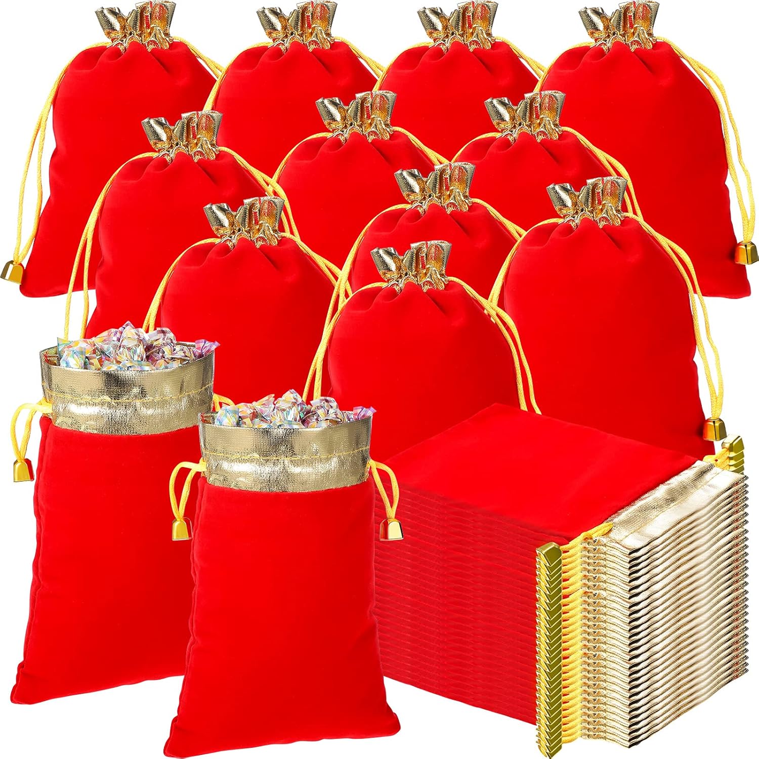 50 Pieces Velvet Bags Soft Jewelry Pouch with Drawstrings Velour Packaging Drawstring Present Bag for Candy Wedding Party Birthday Christmas Thanksgiving 50 Pieces Velvet Bags Soft Jewelry Pouch with Drawstrings Velour Packaging Drawstring Present Bag for Candy Wedding Party Birthday Christmas Thanksgiving