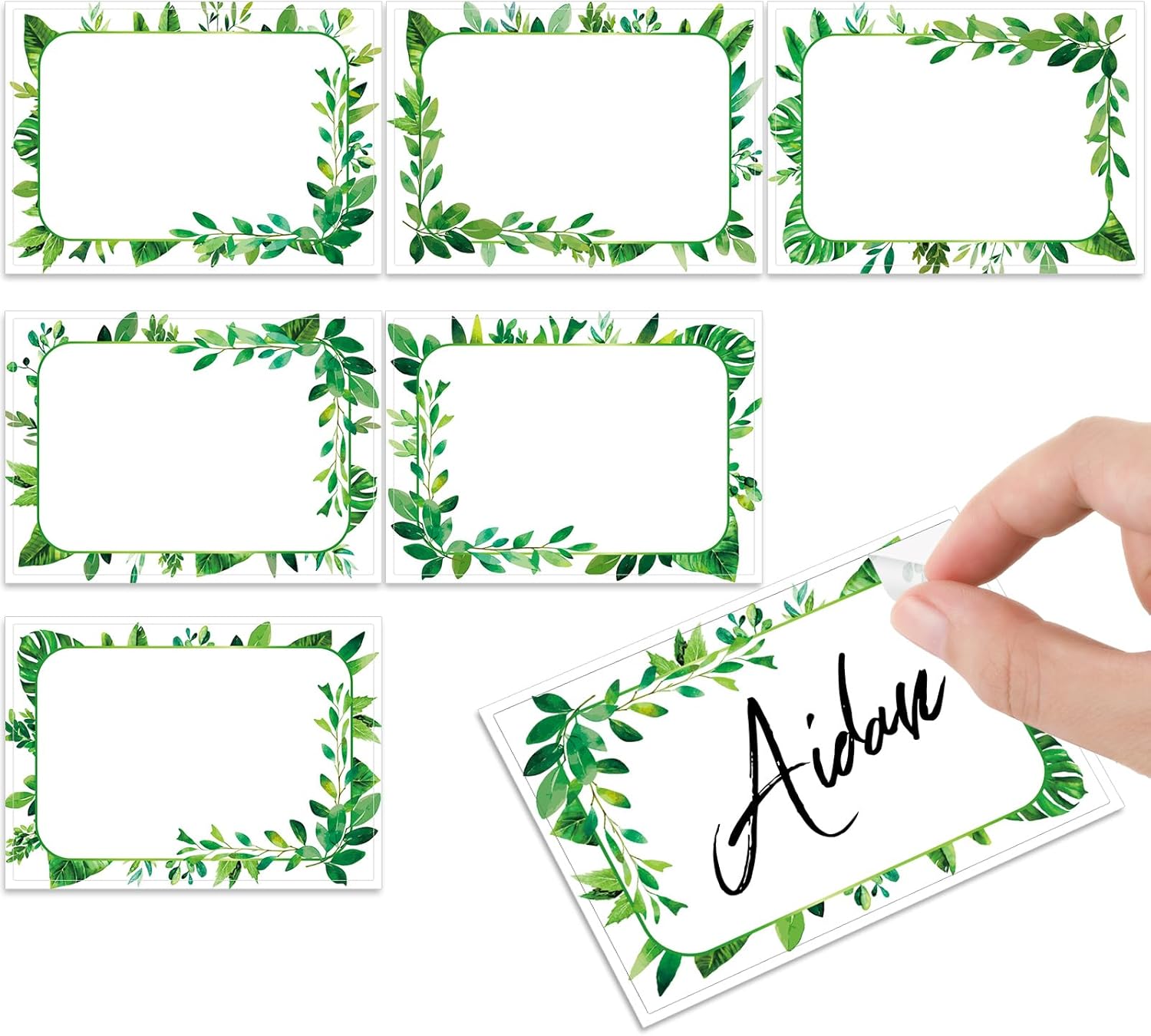 240 Pcs Greenery Name Tags Stickers Spring Green Leaves Border Tag Labels Party Personalized for Themed Office Home 240 Pcs Greenery Name Tags Stickers Spring Green Leaves Border Tag Labels Party Personalized for Themed Office Home