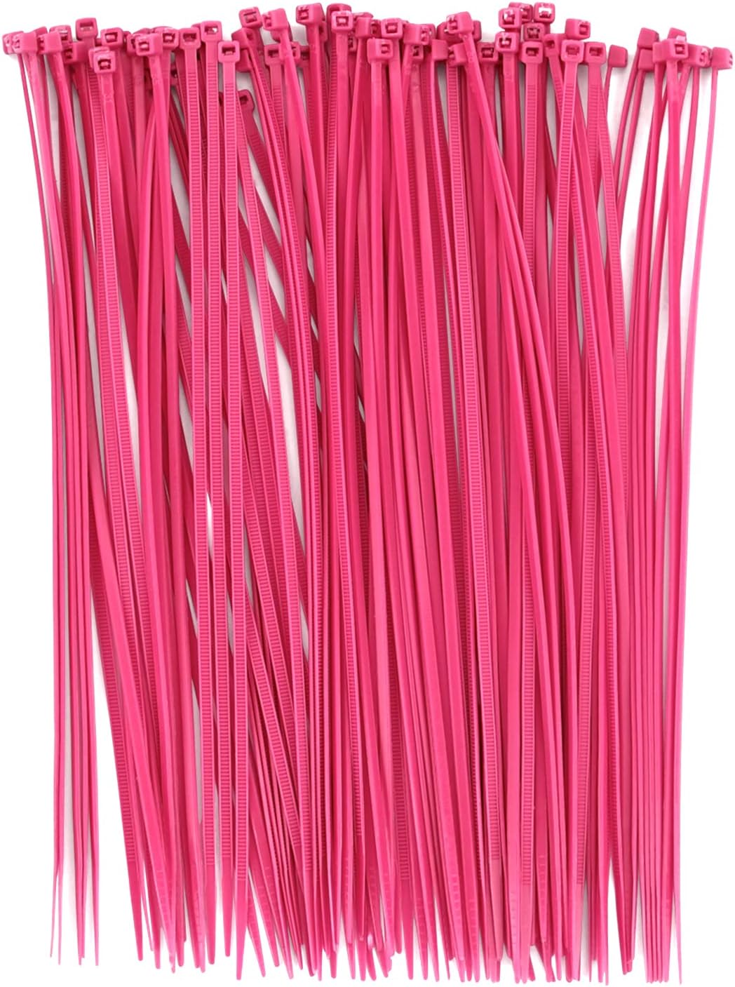 Colorful Cable Zip Ties, 100 Packs Self Locking Wire Perfect for Home, Office, Garage and Workshop (Pink, 8 Inch) Pink Inch