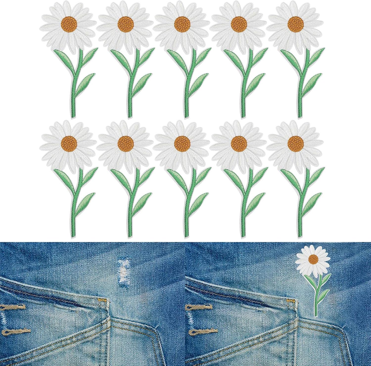 10PCS Flower Patches