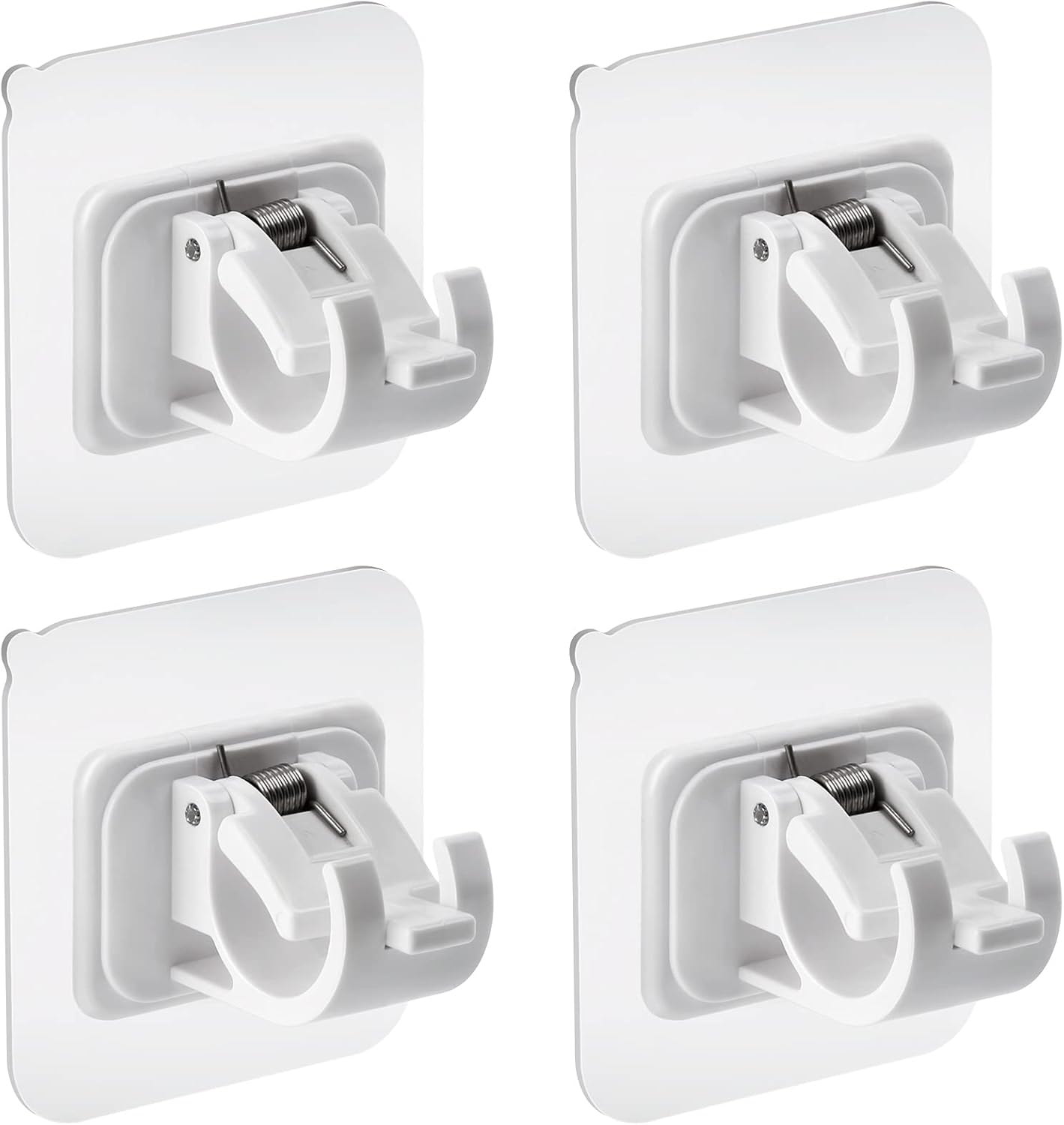 4 pieces self-adhesive curtain rod brackets No drilling required Curtain hooks Fixed rod bracket Curtain rod wall mounting bracket Towel bar hooks for home Bathroom Kitchen Hotel Towel Clothes Hanging (White) 4 pieces self-adhesive curtain rod brackets No drilling required Curtain hooks Fixed rod bracket Curtain rod wall mounting bracket Towel bar hooks for home Bathroom Kitchen Hotel Towel Clothes Hanging (White)