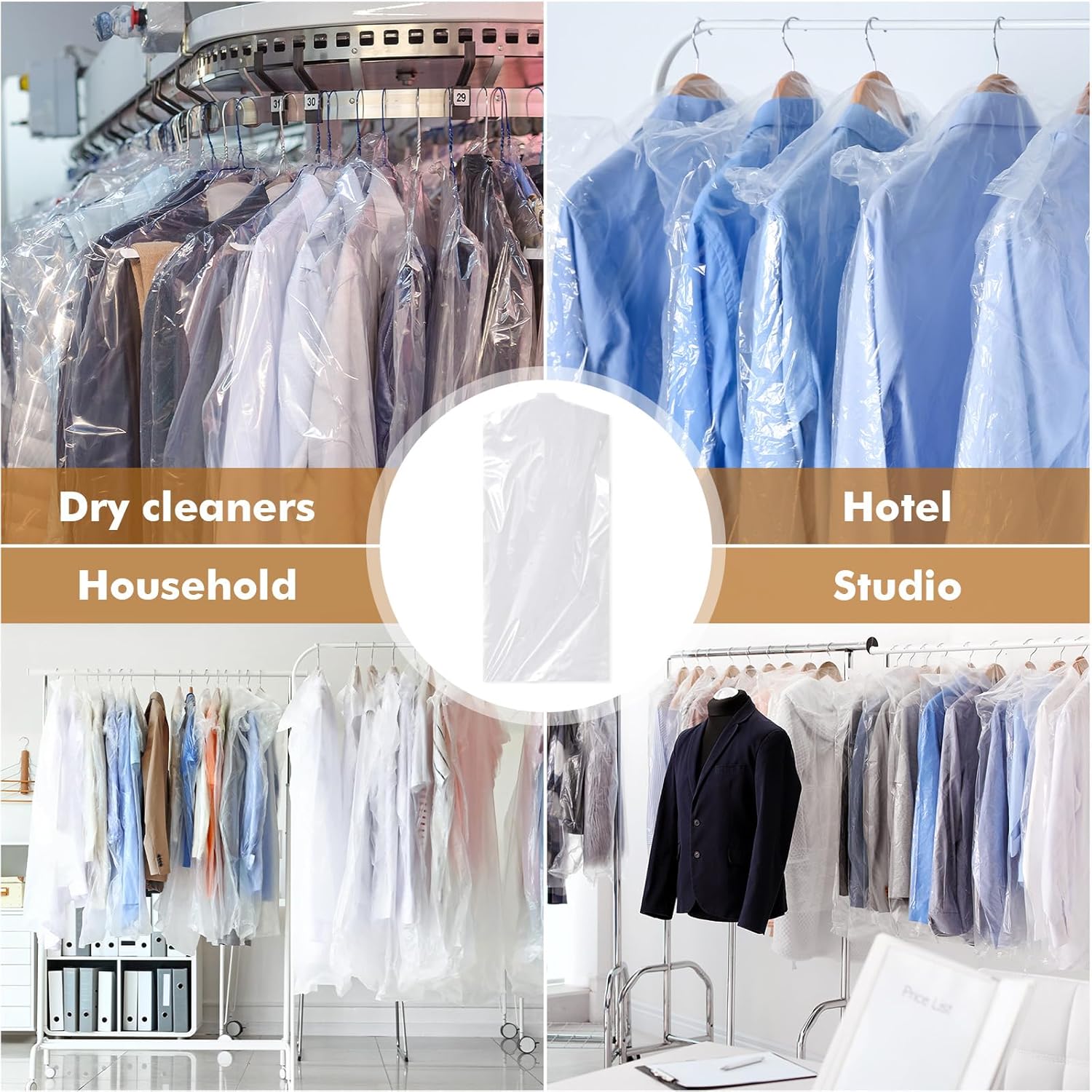 30 plastic clothing covers