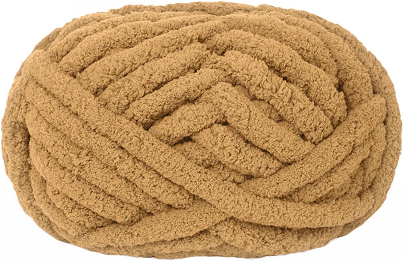 Chunky yarn - Hand-knitted blanket - 25 metres - Extra soft - DIY - Cushion - Blanket - Pet bed - brown Chunky yarn - Hand-knitted blanket - 25 metres - Extra soft - DIY - Cushion - Blanket - Pet bed - brown
