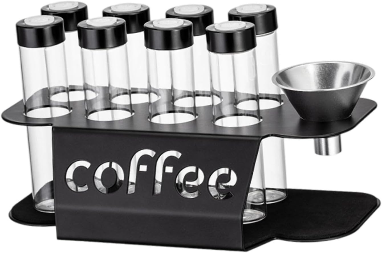 Coffee Bean Storage Containers - 8-pack Glass Jars for Storing Coffee Beans - Transparent Storage Containers