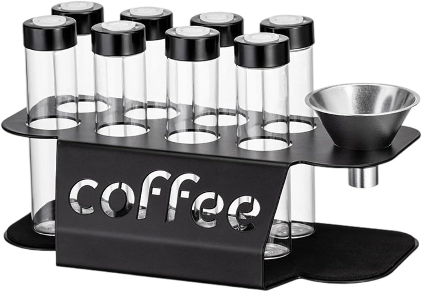 Coffee Bean Storage Containers - 8-pack Glass Jars for Storing Coffee Beans - Transparent Storage Containers Coffee Bean Storage Containers - 8-pack Glass Jars for Storing Coffee Beans - Transparent Storage Containers