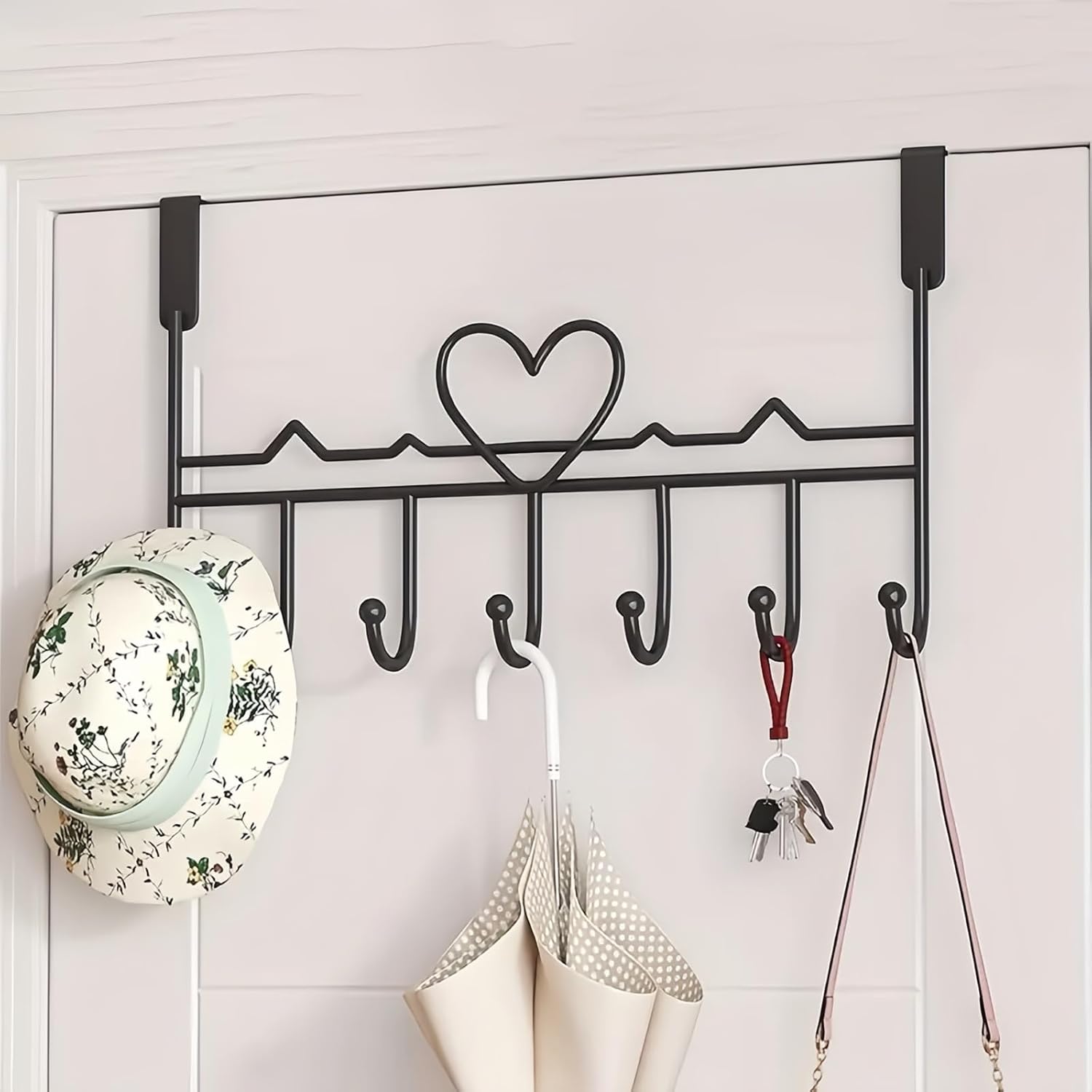 Overdoor Hooks - No-Drill Clothes and Hat Hangers - Door Hooks - Can hang jackets