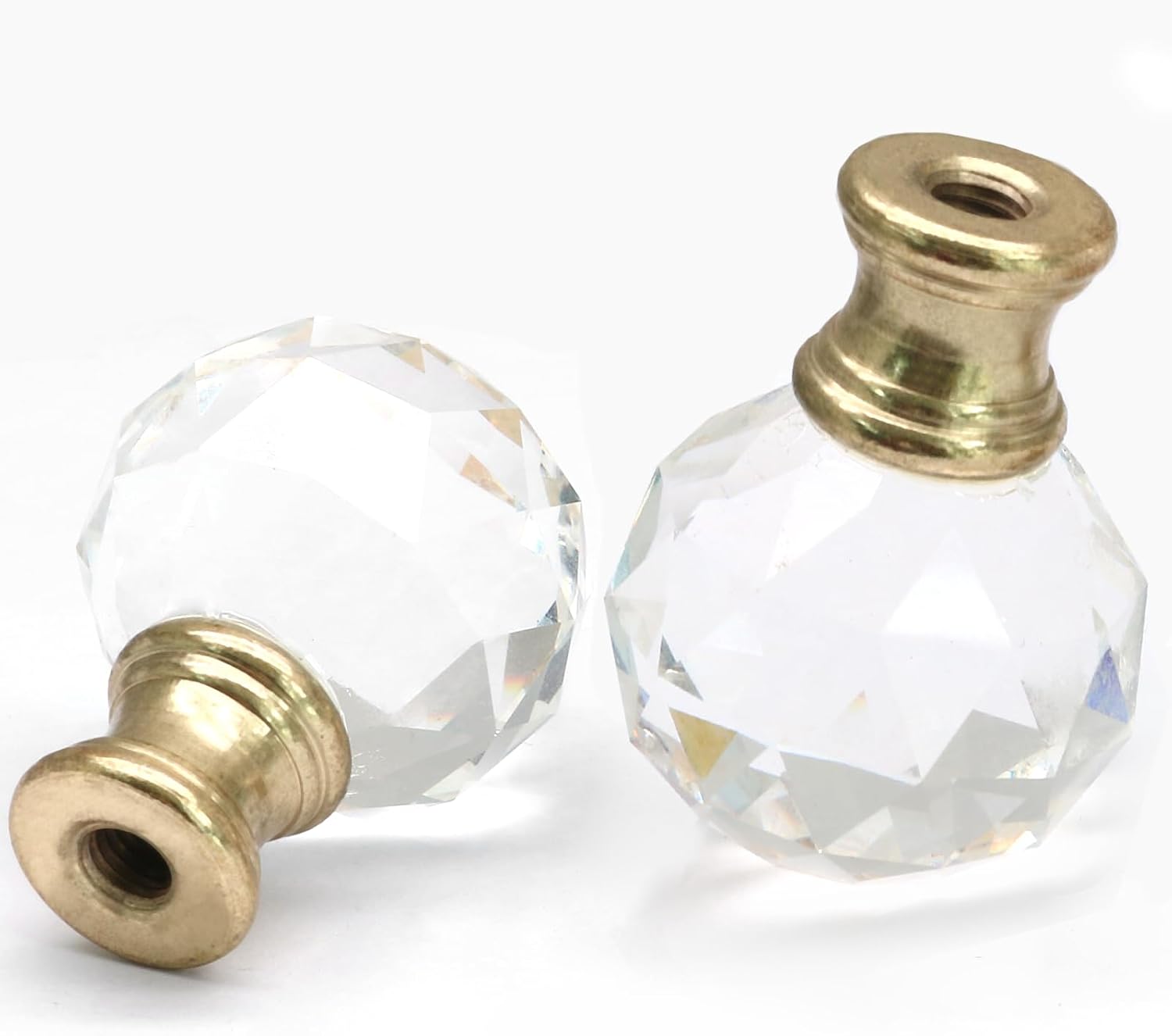 Biaungdo 2 Pack Crystal Lamp Finial