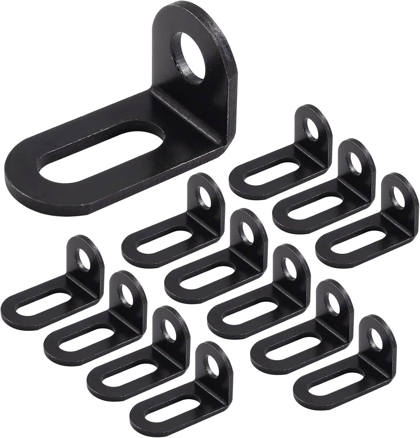 Biaungdo 18x18x33mm/0.7"x0.7"x1.3" Adjustable Right Angle Brackets L-Shape Corner Brace Support Black- (30 Pcs) Biaungdo 18x18x33mm/0.7"x0.7"x1.3" Adjustable Right Angle Brackets L-Shape Corner Brace Support Black- (30 Pcs)