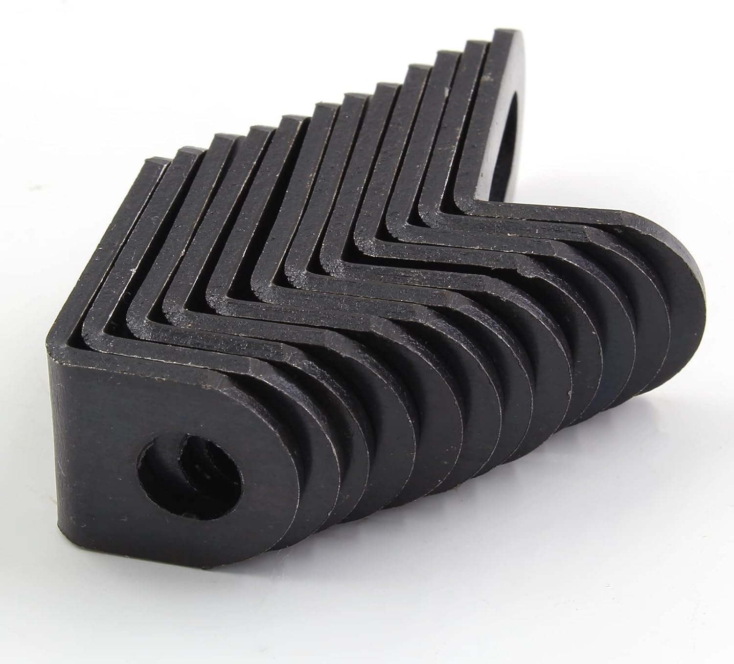 Biaungdo 18x18x33mm/0.7"x0.7"x1.3" Adjustable Right Angle Brackets L-Shape Corner Brace Support Black- (30 Pcs)