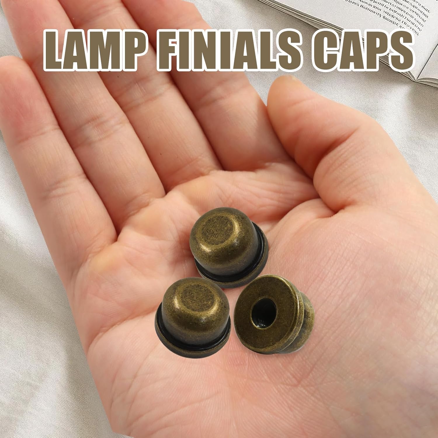 Biaungdo 2 Pack Metal Lamp Finial Cap Knob