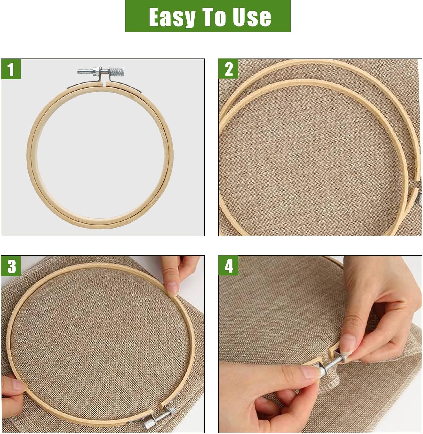 Biaungdo 2 Pieces 10 Inch Embroidery Hoops