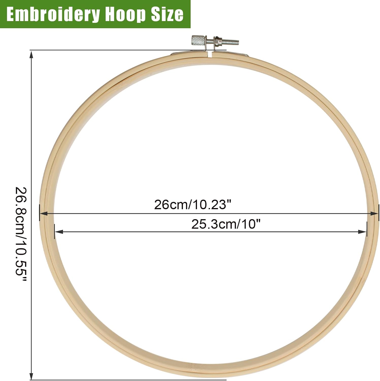 Biaungdo 2 Pieces 10 Inch Embroidery Hoops
