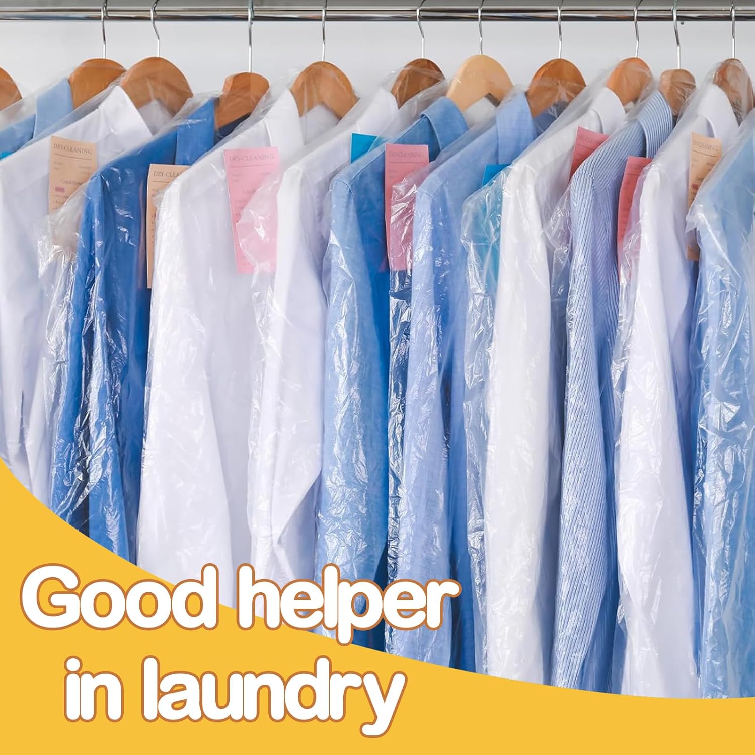 20Pcs Plastic Garment Bags for Hanging Clothes