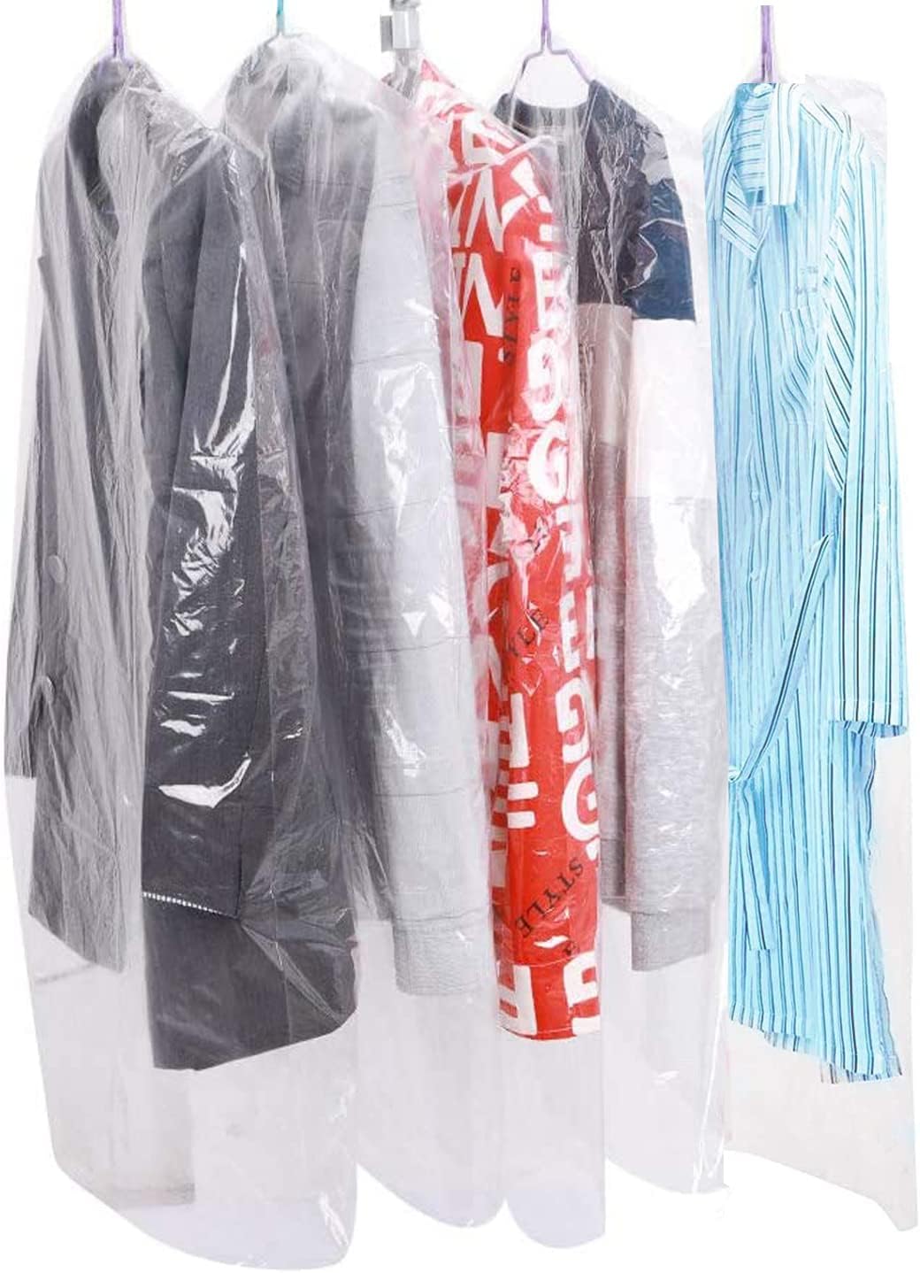 20Pcs Plastic Clear Garment Bags